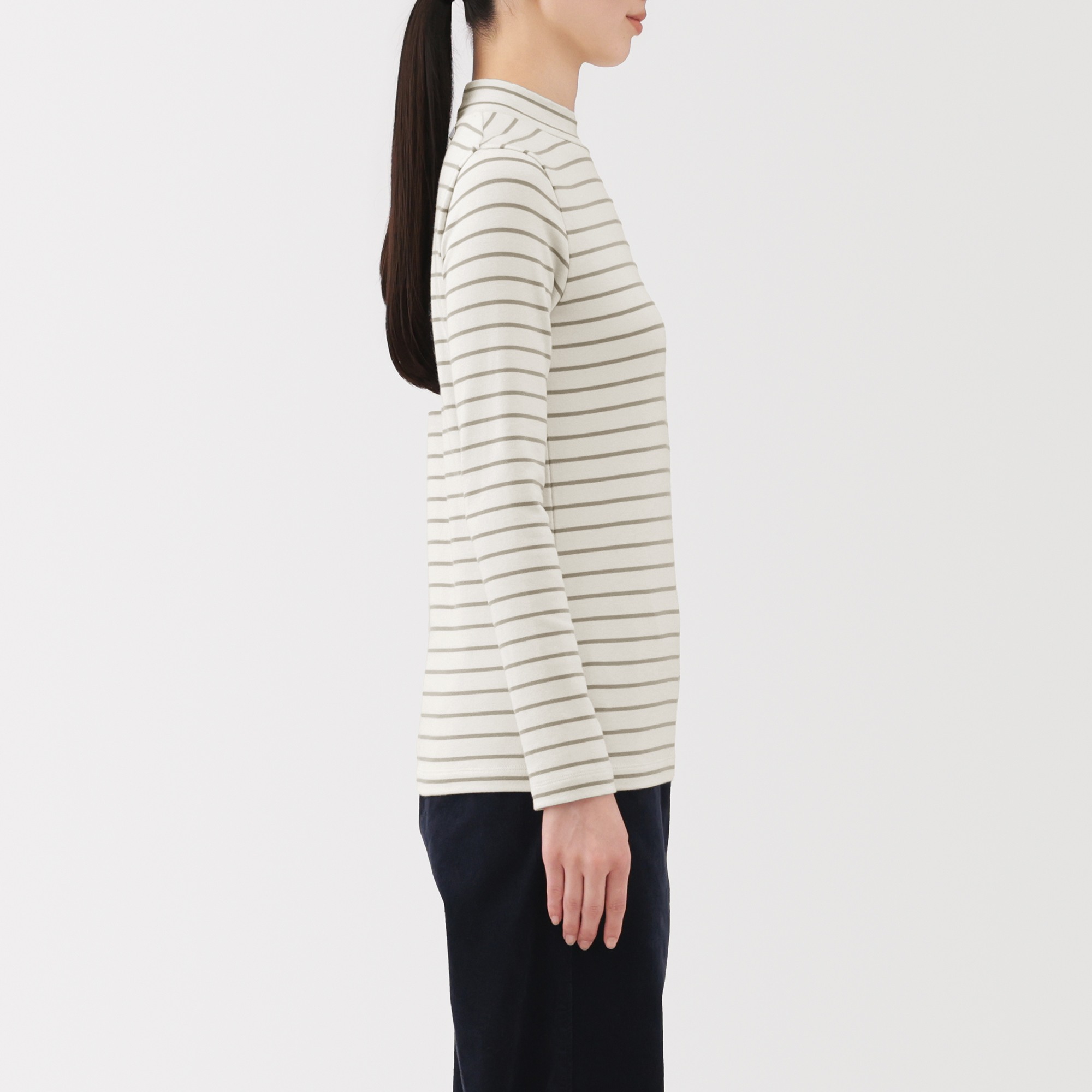 Women's Brushed ribbed High neck L/S T-shirt