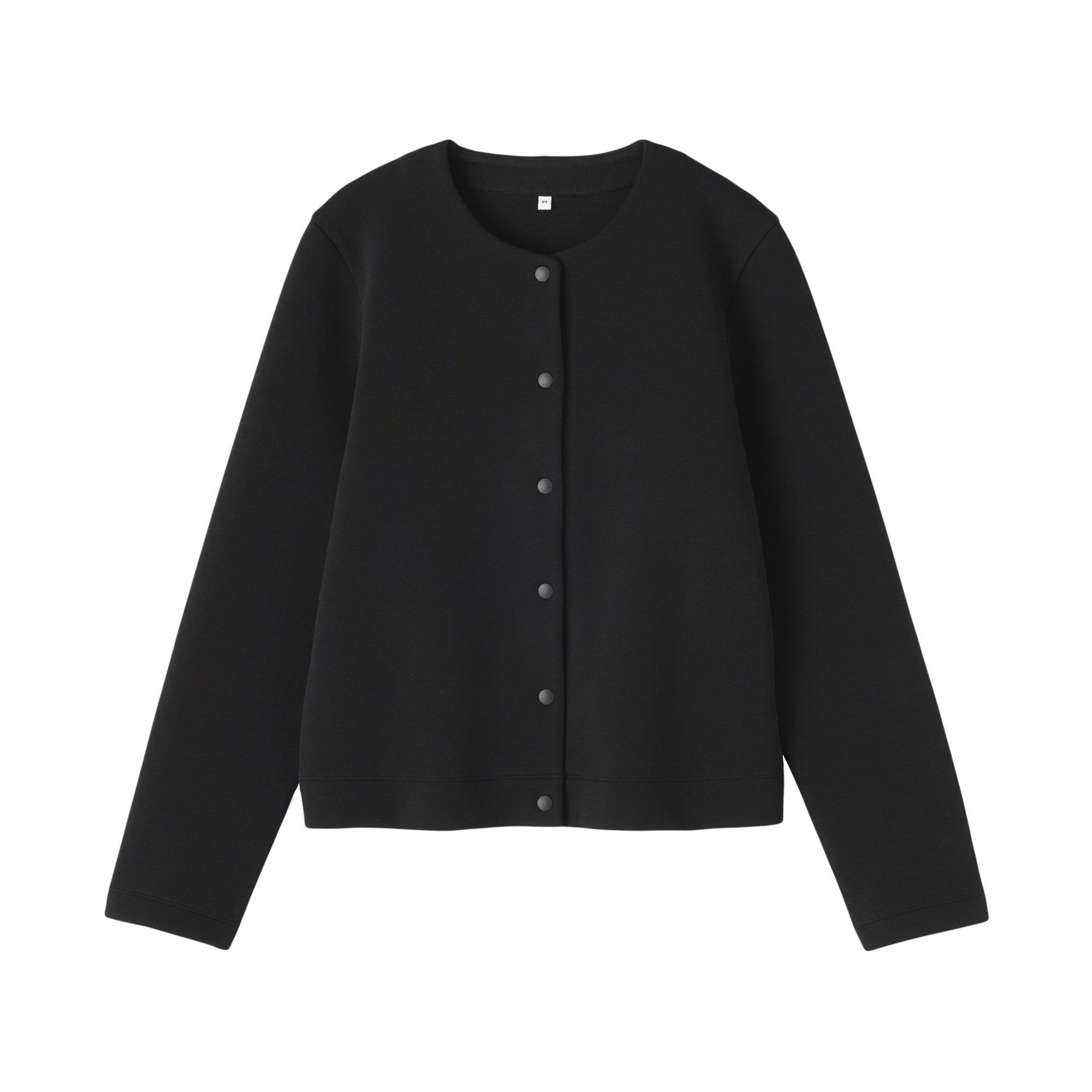 W's Double knitted crew neck sweat cardigan(OS)