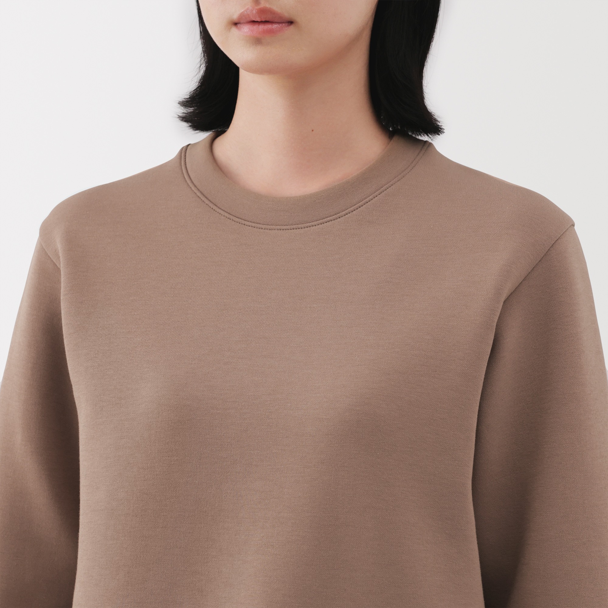 W's Double knitted crew neck sweatshirt(OS)