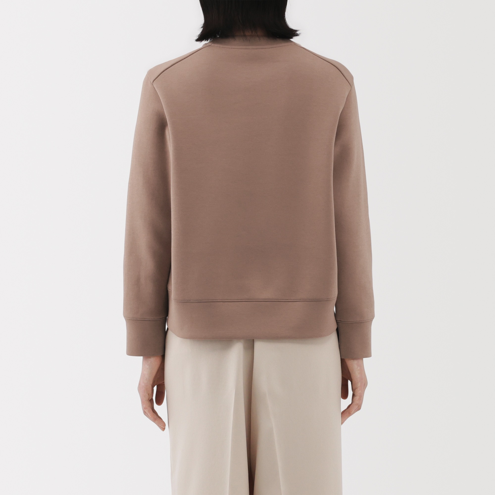 W's Double knitted crew neck sweatshirt(OS)