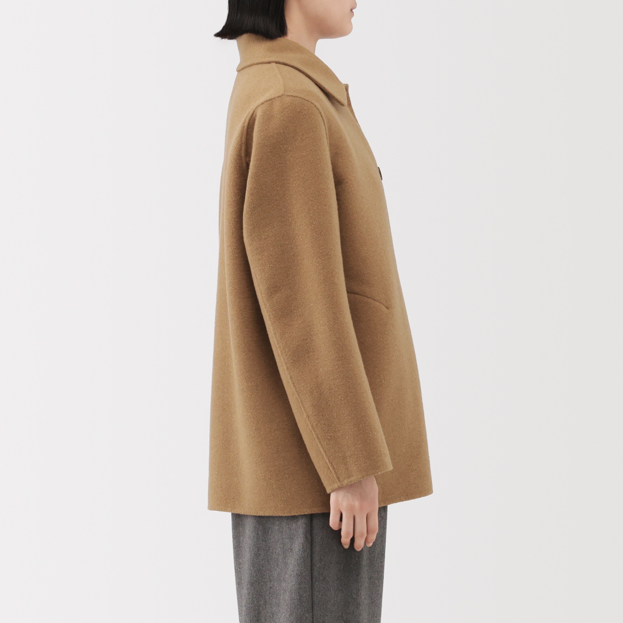 W's Wool blended Double face Short coat