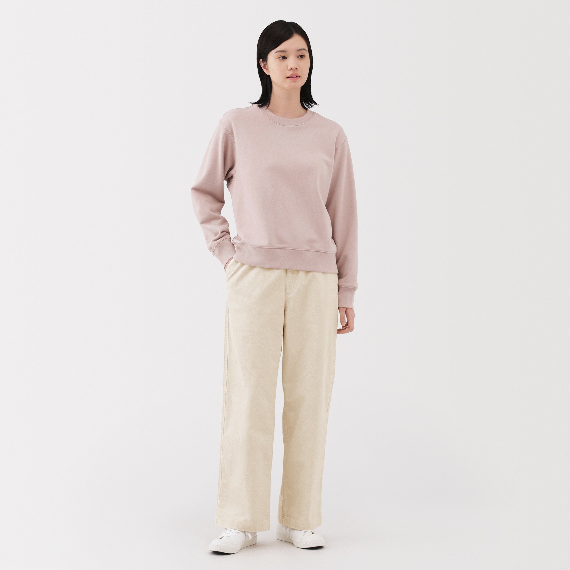 W's stretch corduroy easy straight pants