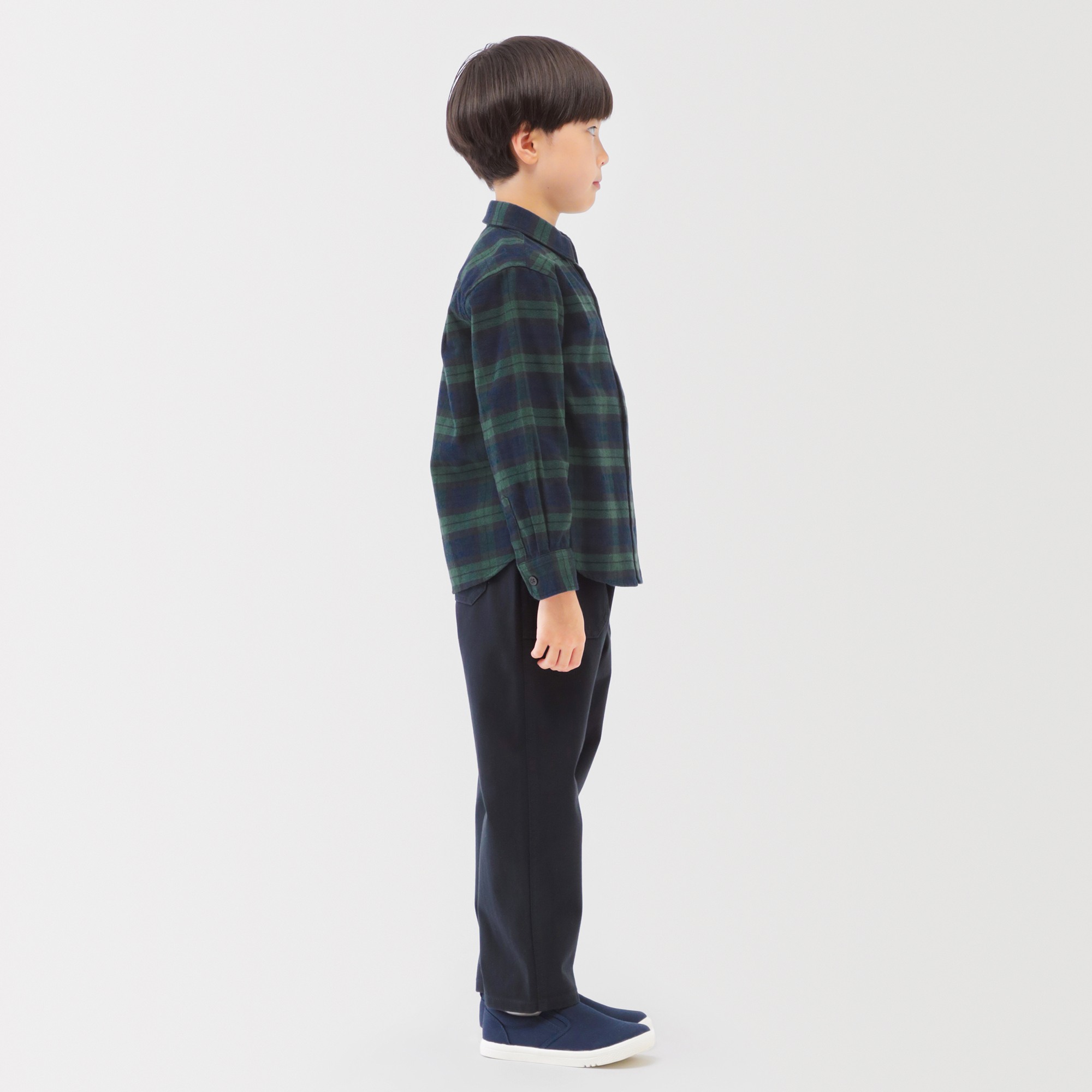 K's Double-brushed flannel regular collar L/Slv shirts