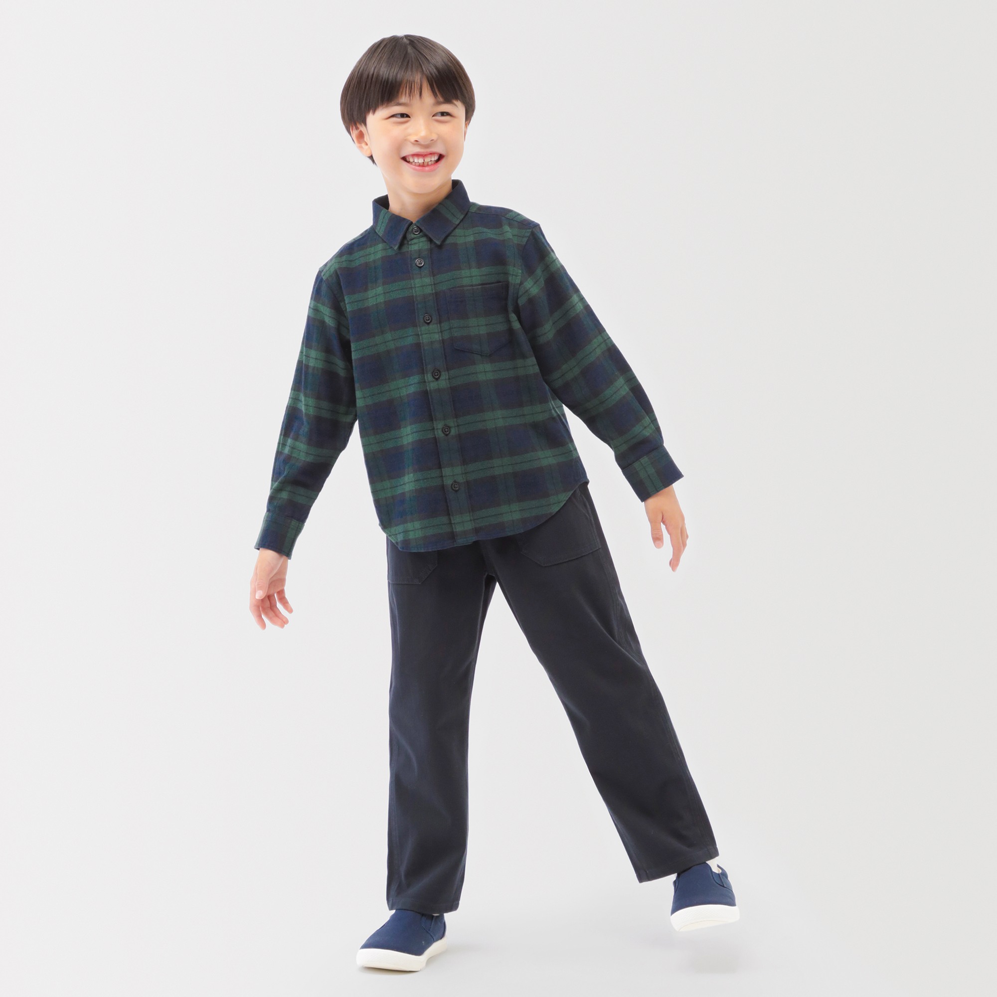 K's Double-brushed flannel regular collar L/Slv shirts