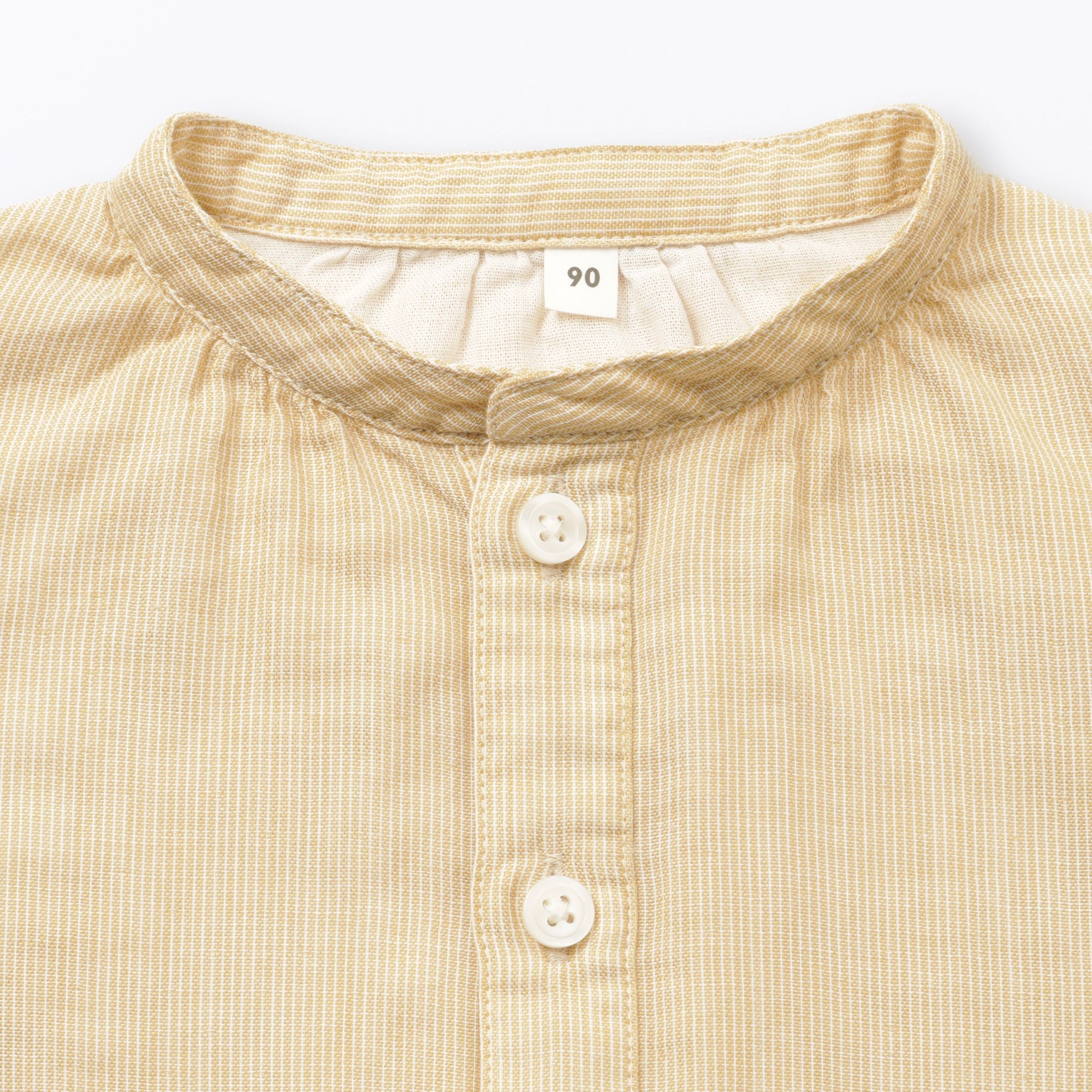 B's Double gauze stand collar L/Slv dress