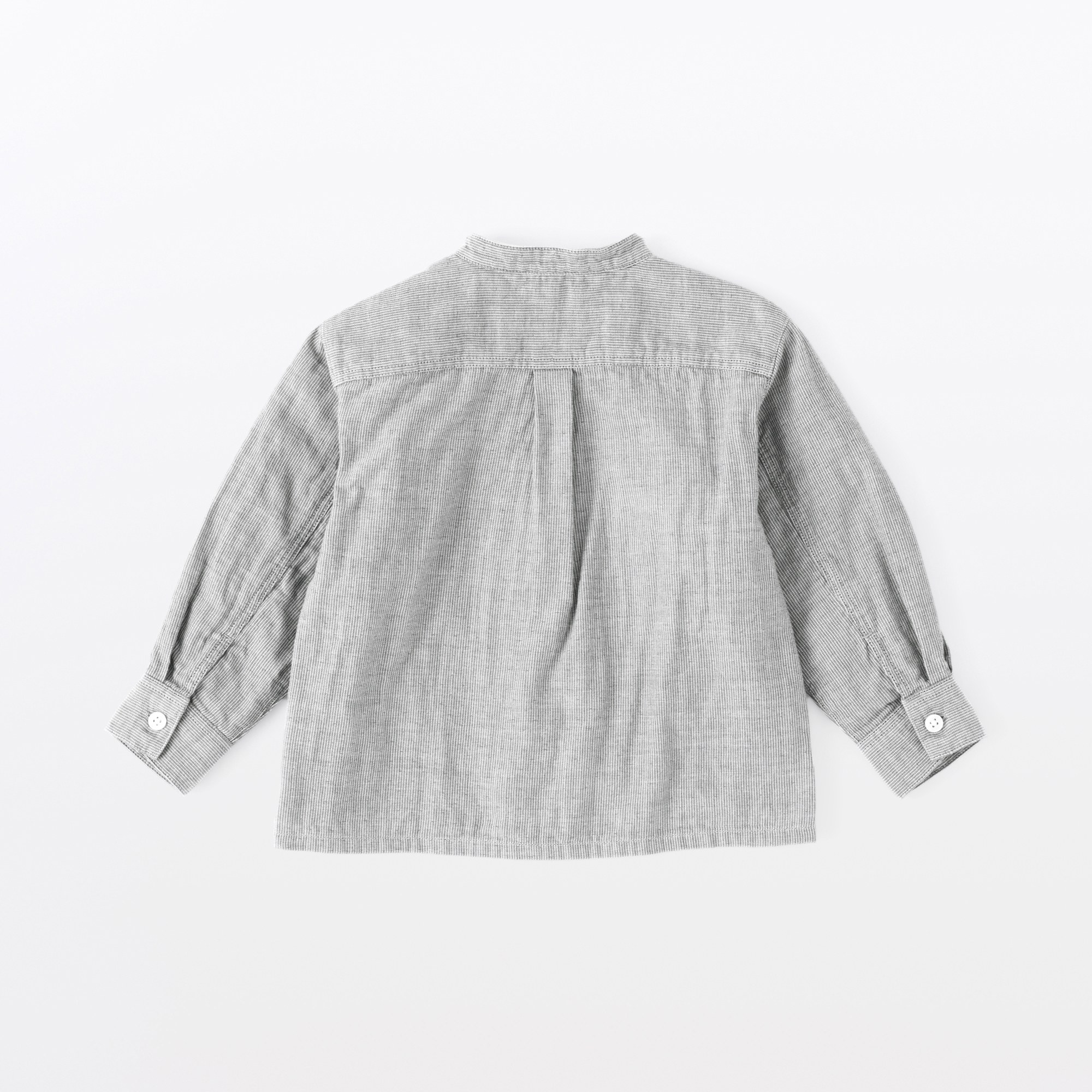 B's Double gauze stand collar L/Slv shirts