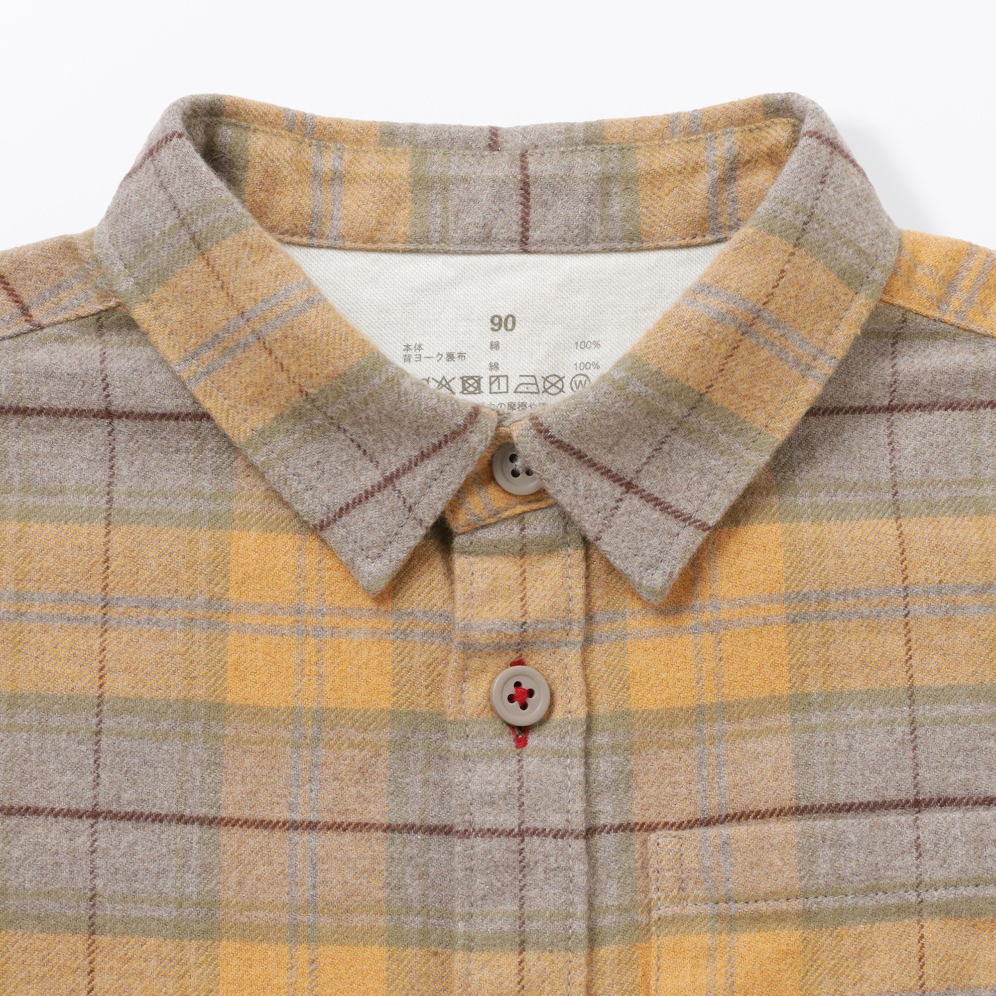 B's Double-brushed flannel regular collar L/Slv shirts