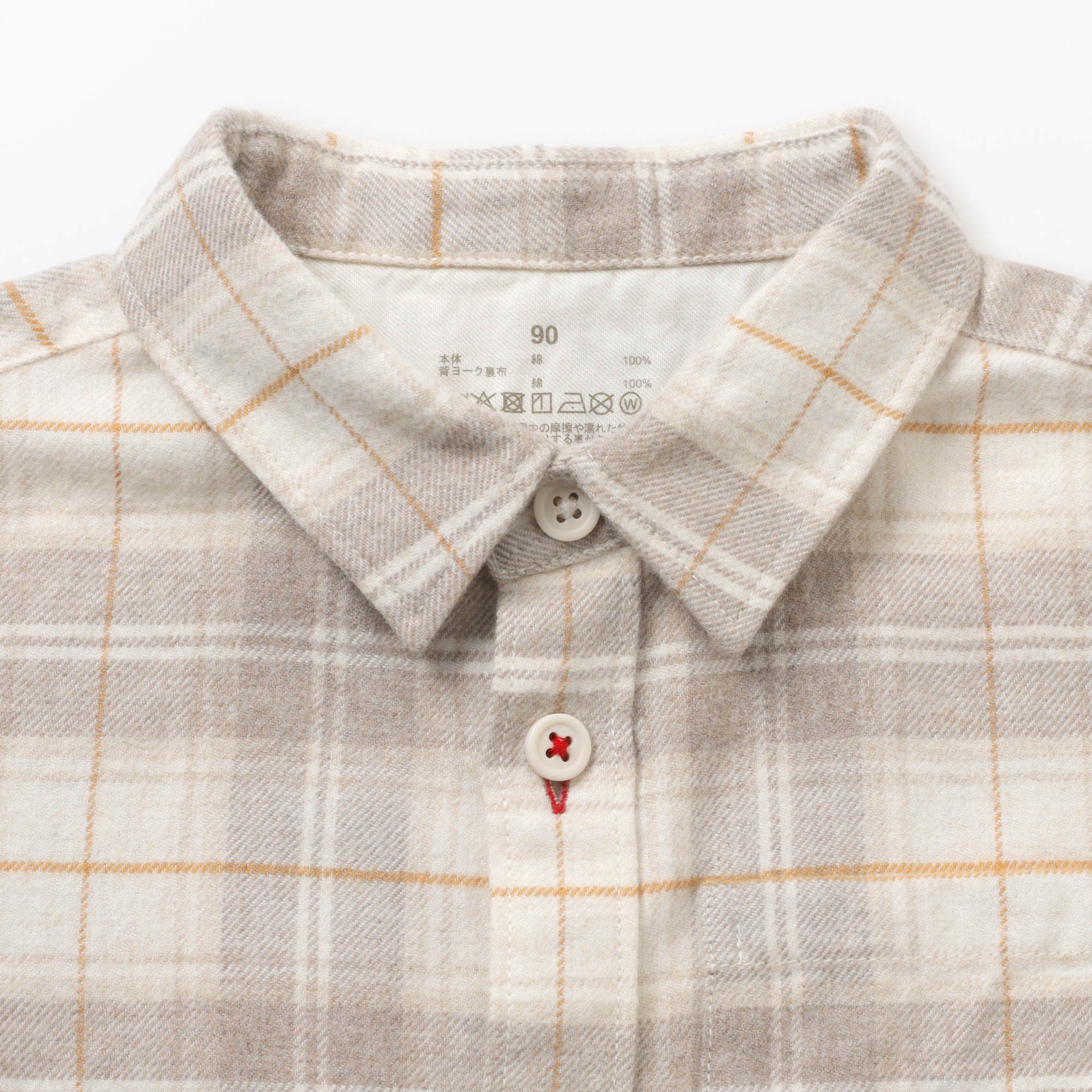 B's Double-brushed flannel regular collar L/Slv shirts