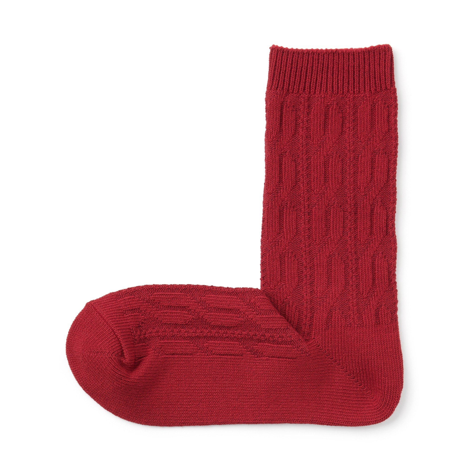 W's right angle loose top cable stitch socks