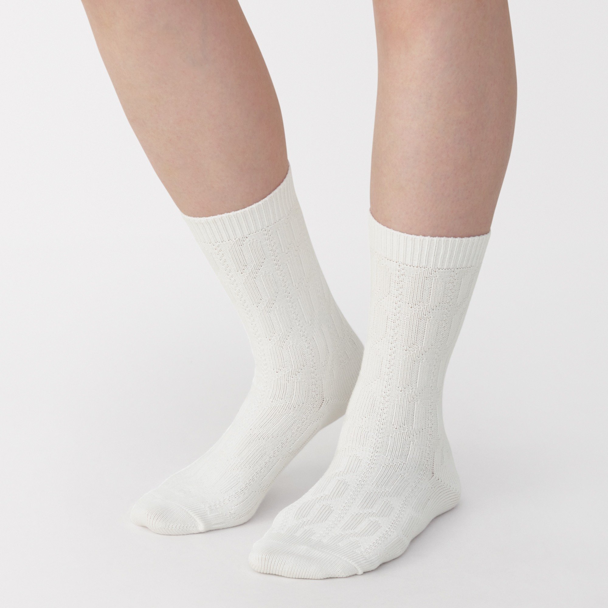 W's right angle loose top cable stitch socks