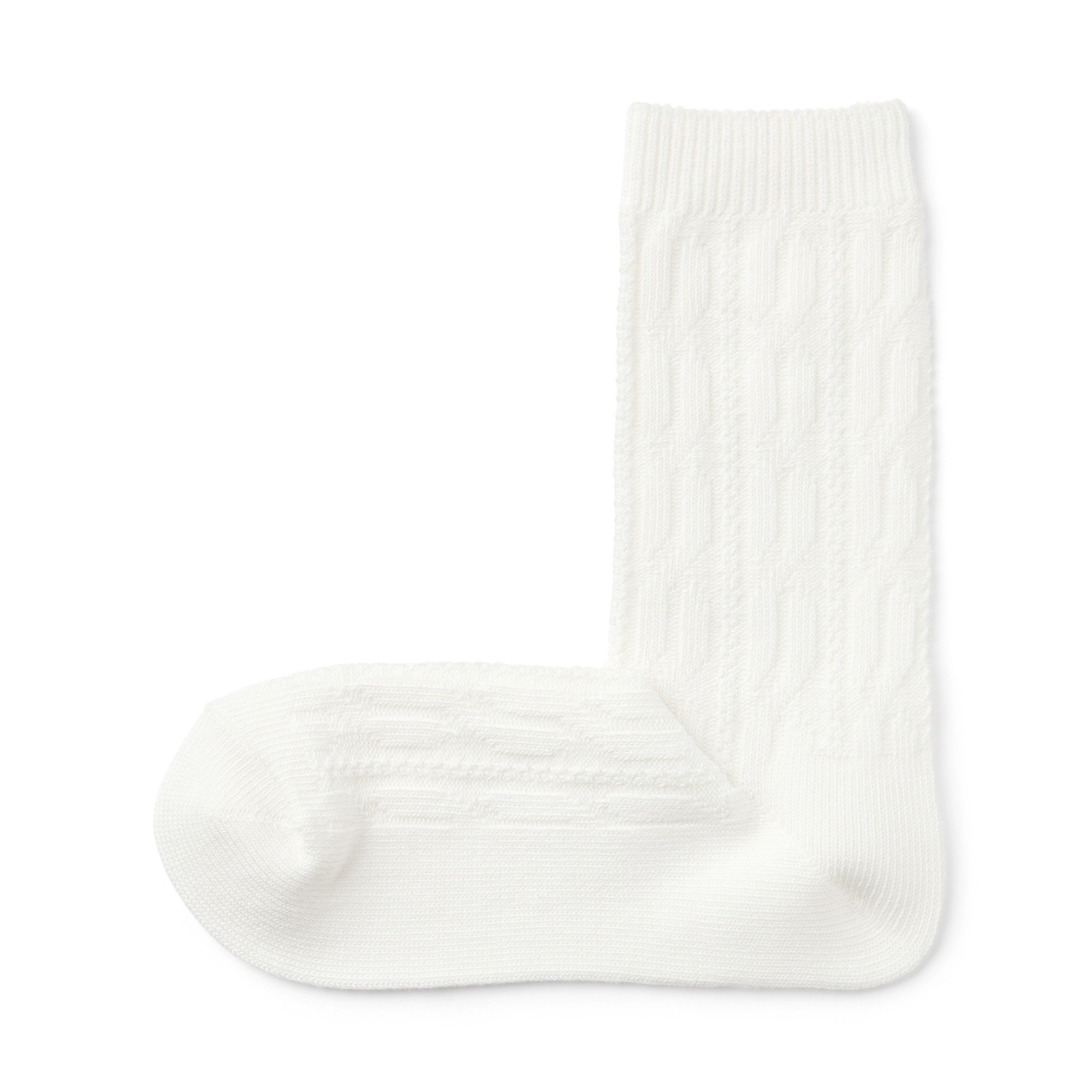 W's right angle loose top cable stitch socks