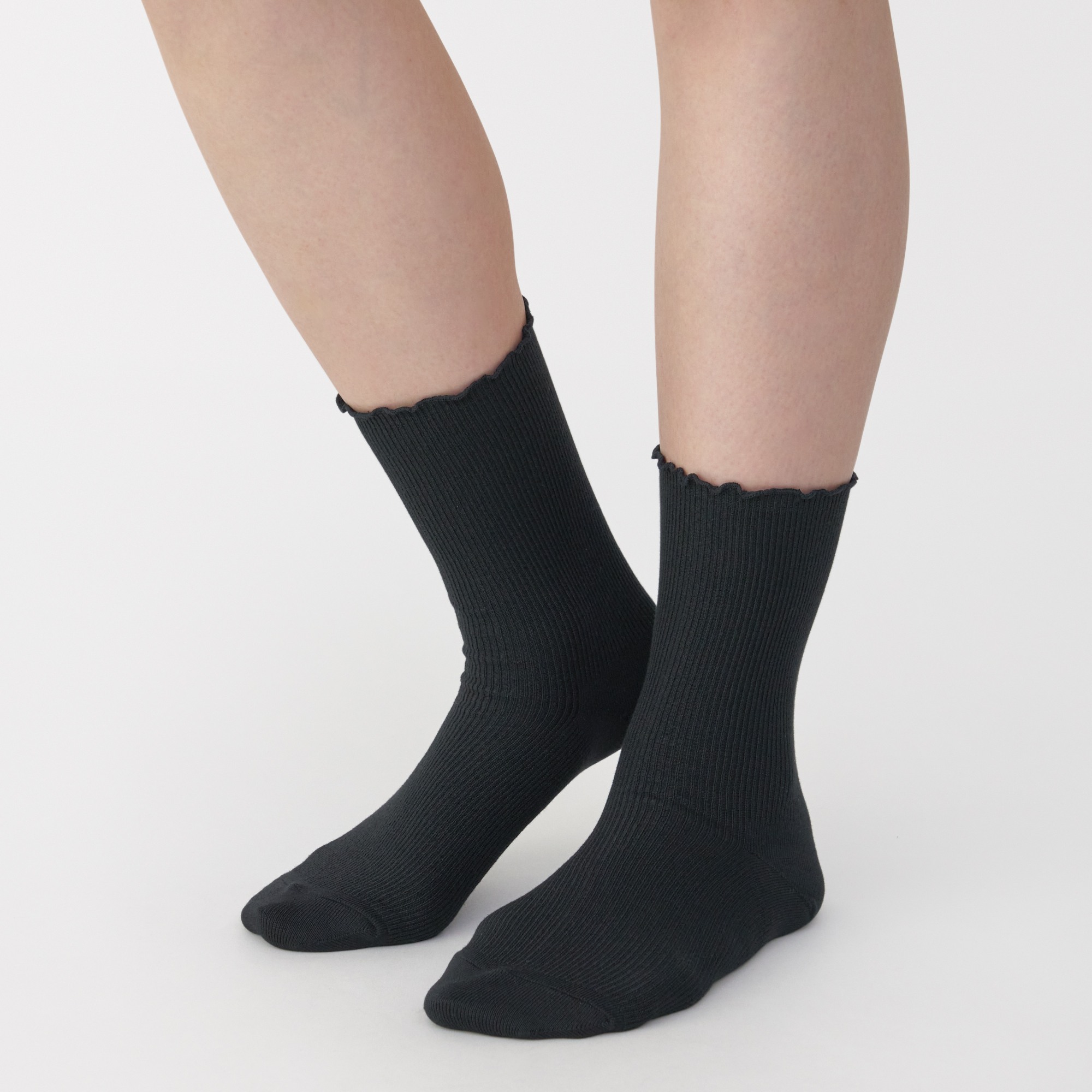 W's right angle rayon mix mellow top socks