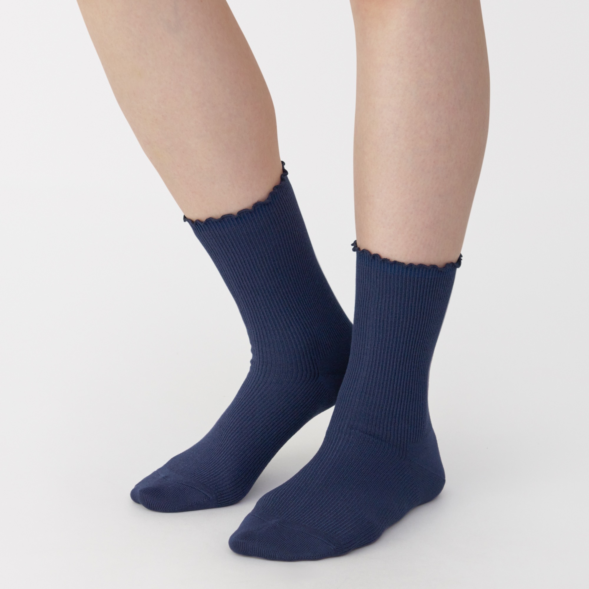 W's right angle rayon mix mellow top socks