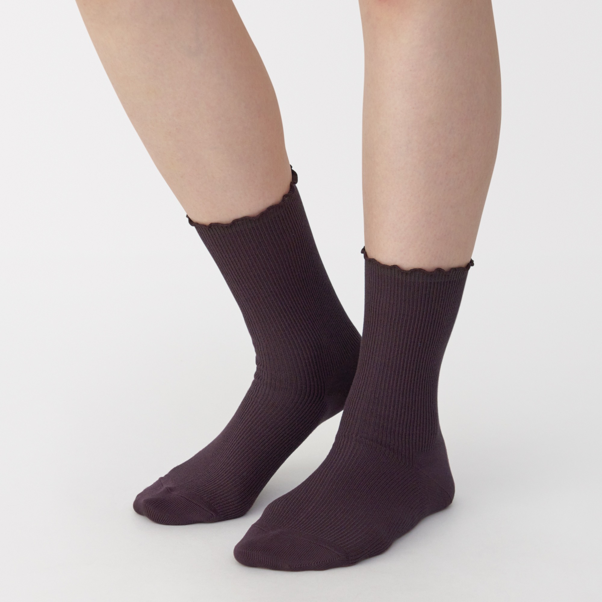 W's right angle rayon mix mellow top socks
