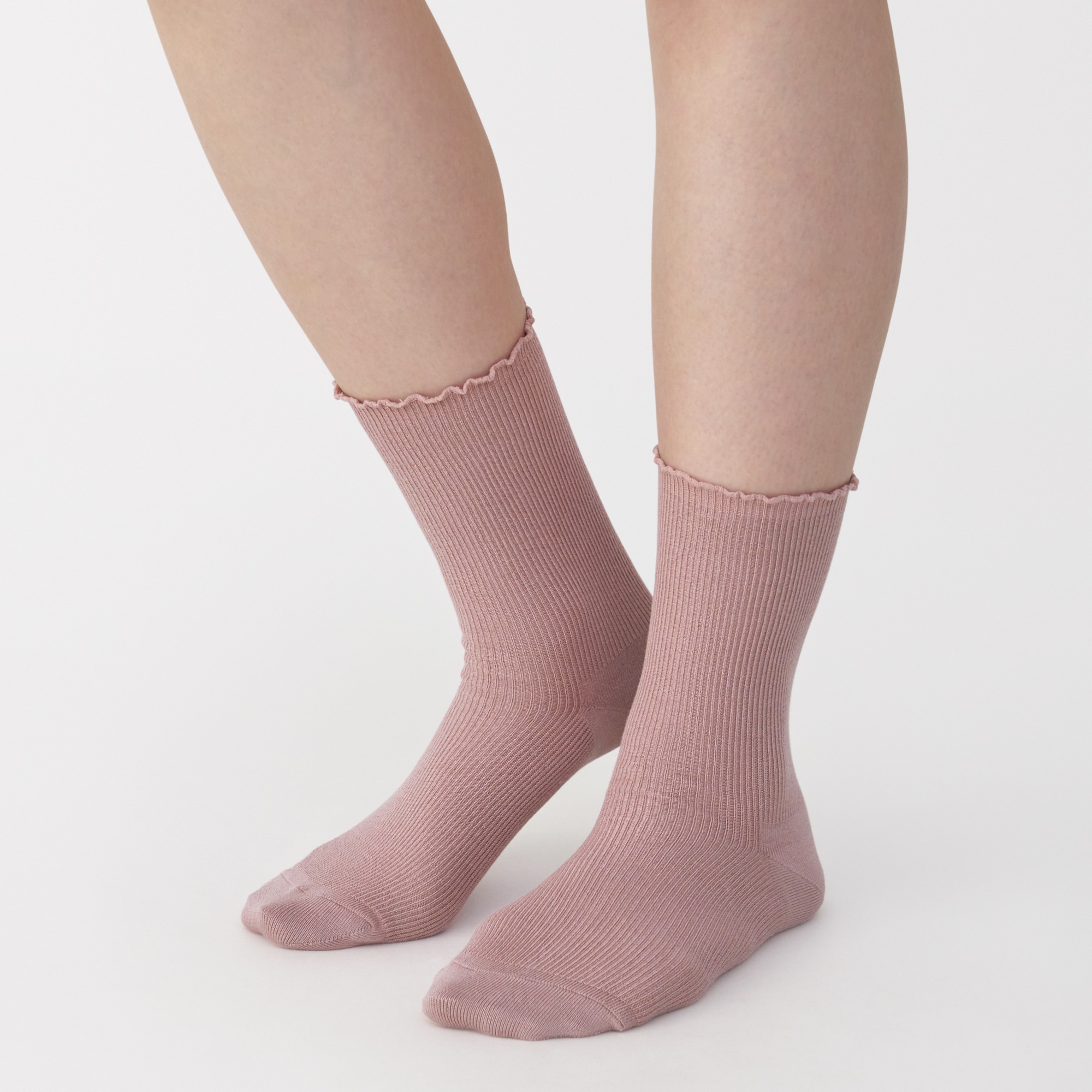 W's right angle rayon mix mellow top socks