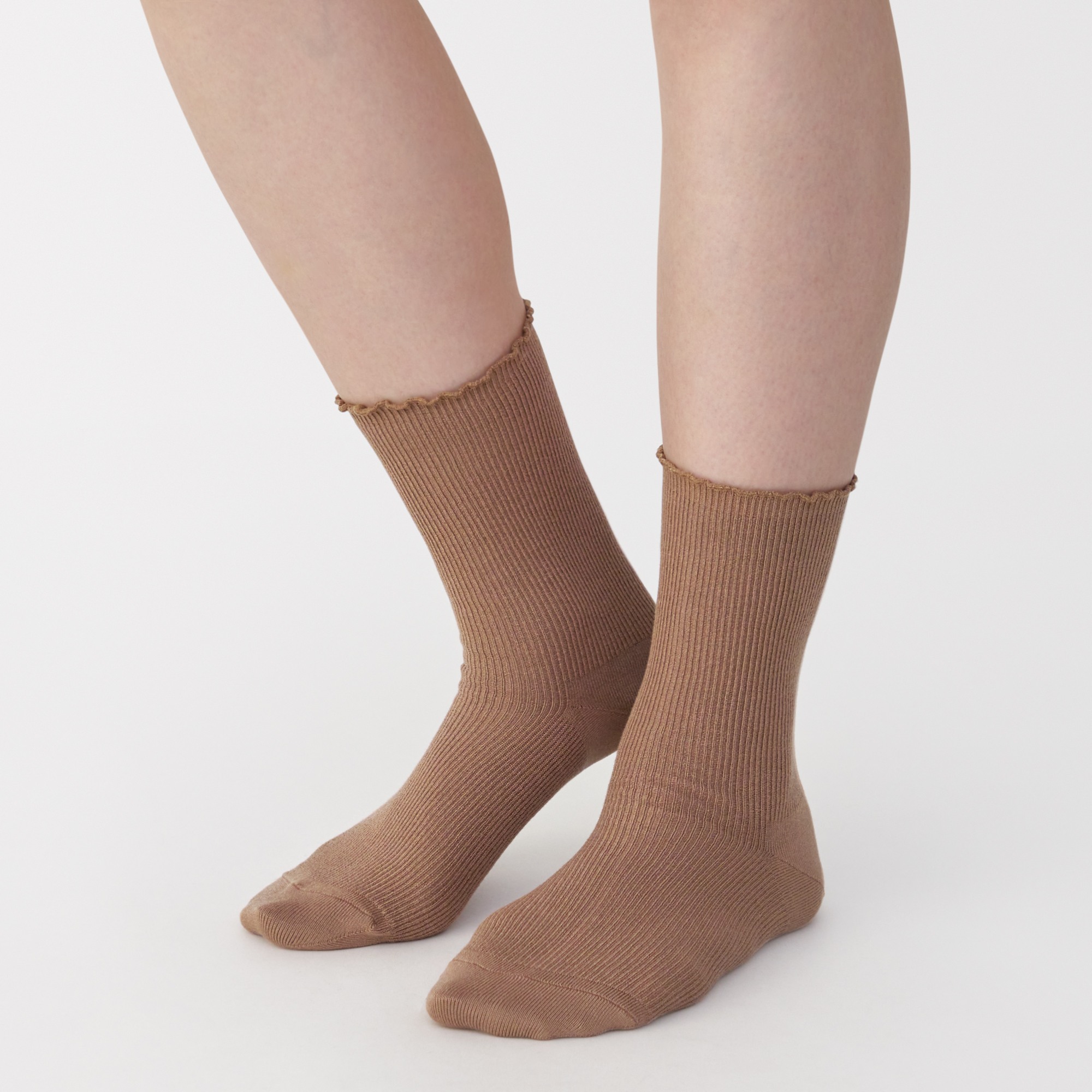 W's right angle rayon mix mellow top socks