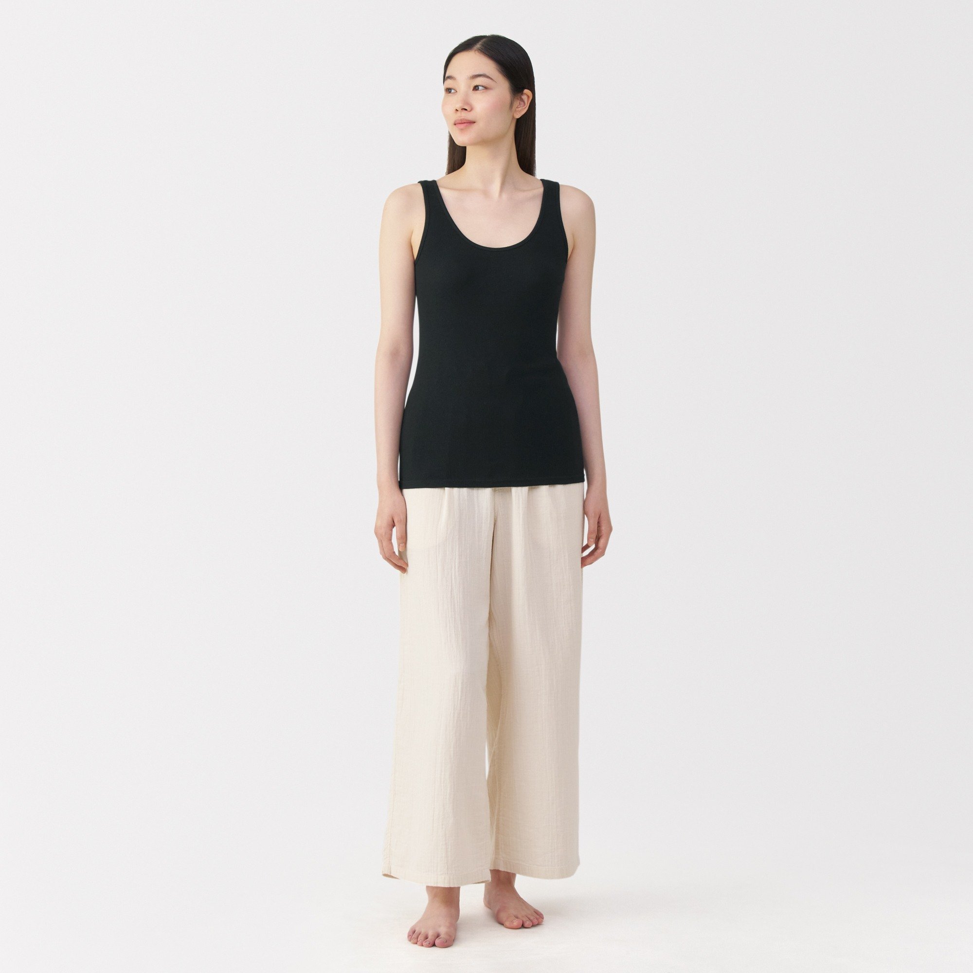 W's Cotton ribbed tank top