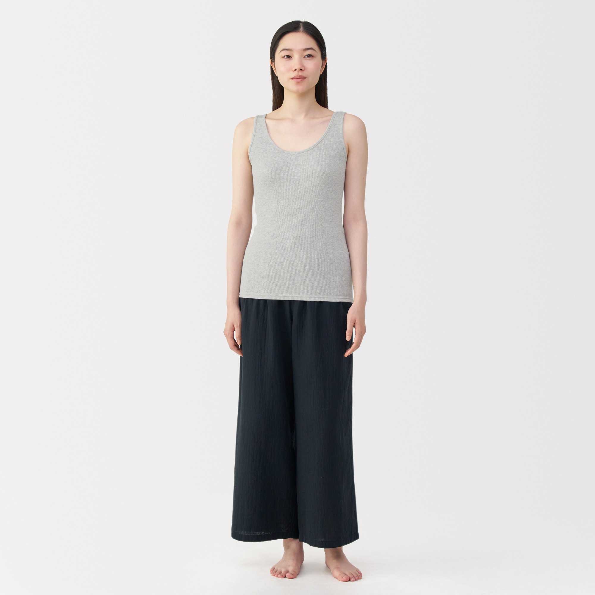 W's Cotton ribbed tank top