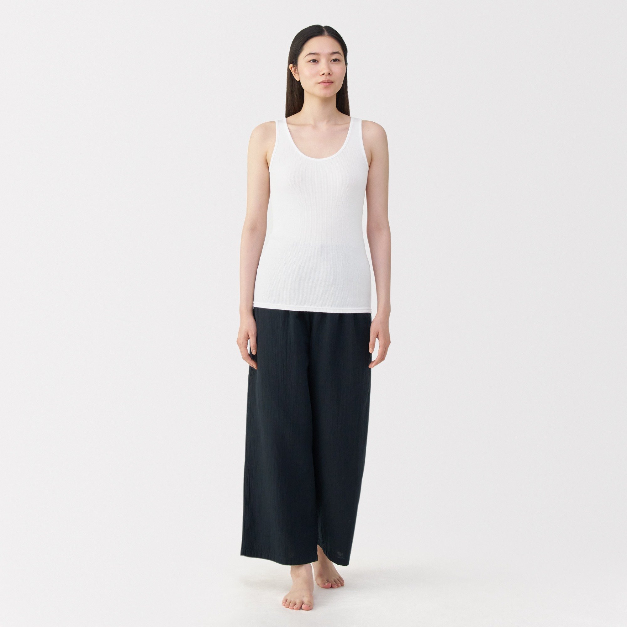 W's Cotton ribbed tank top