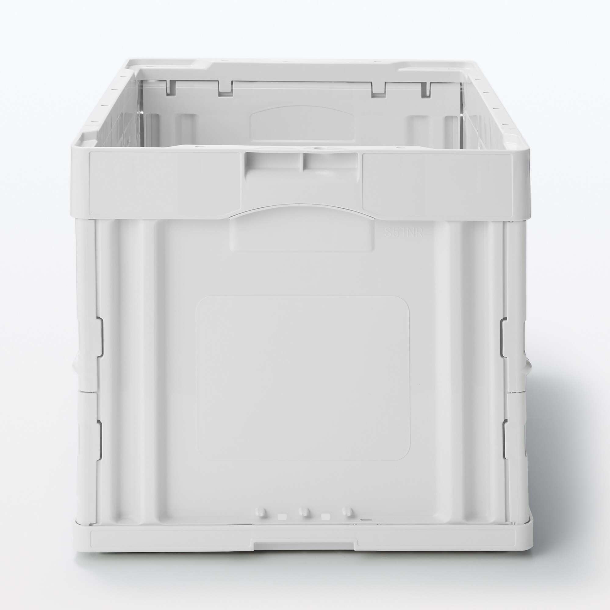 Polypropylene Folding crate With window 50 L White grey