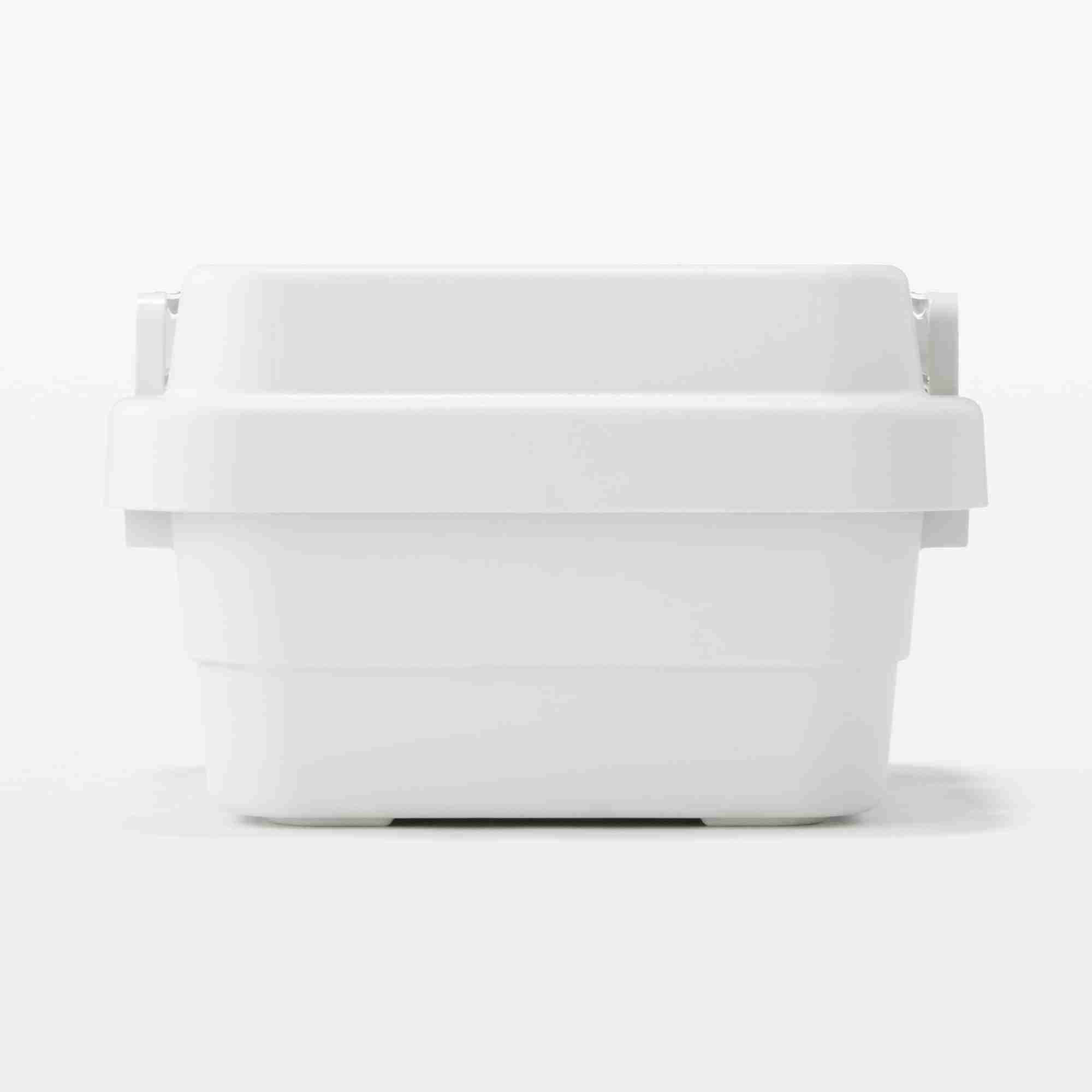 Polypropylene Sturdy storage box S Shallow White grey