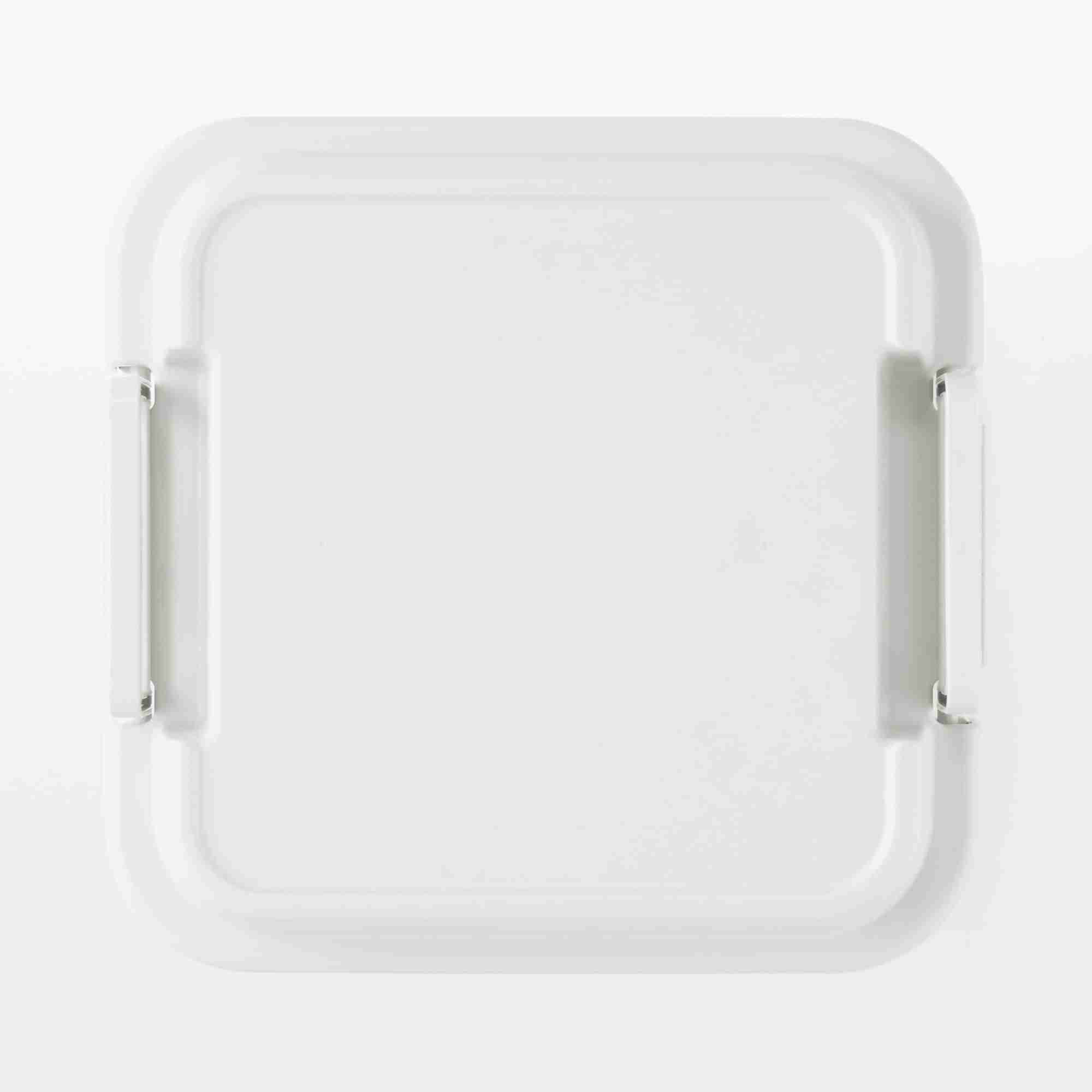 Polypropylene Sturdy storage box S Shallow White grey
