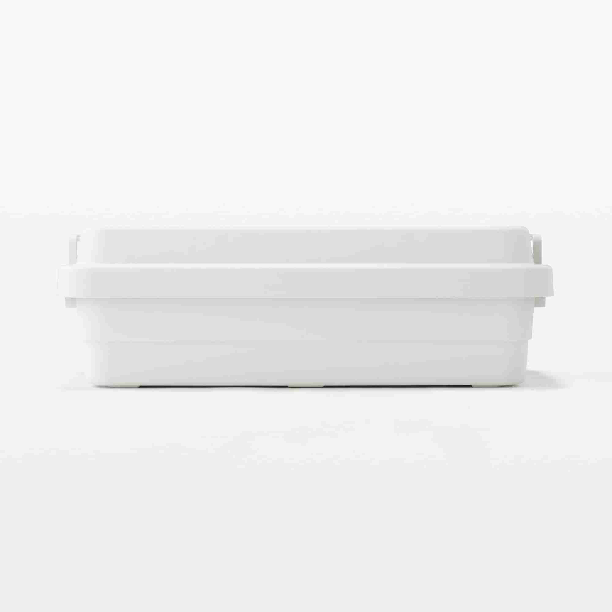 Polypropylene Sturdy storage box XL Shallow White grey
