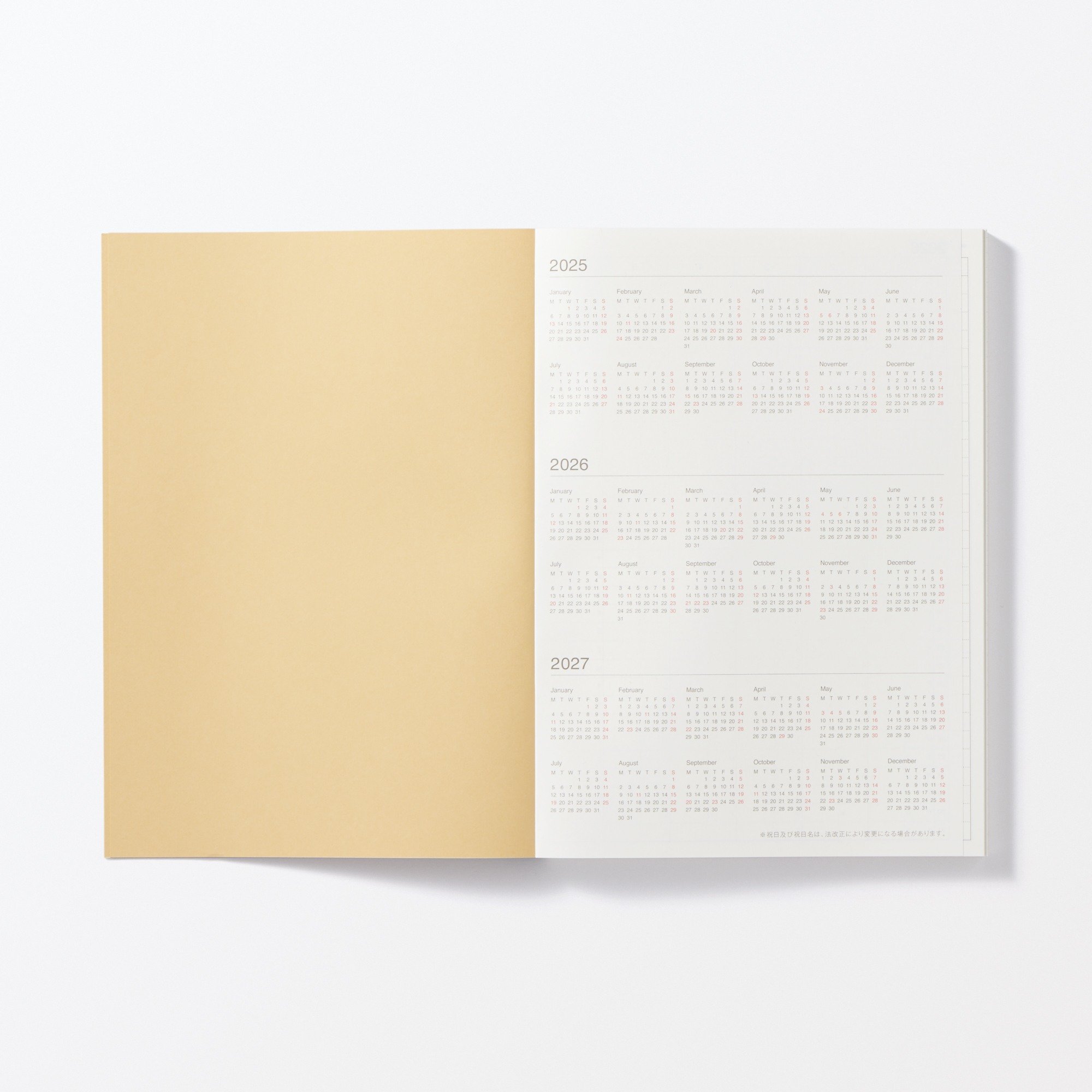 Monday start Monthly/Weekly planner / From Dec. 2025