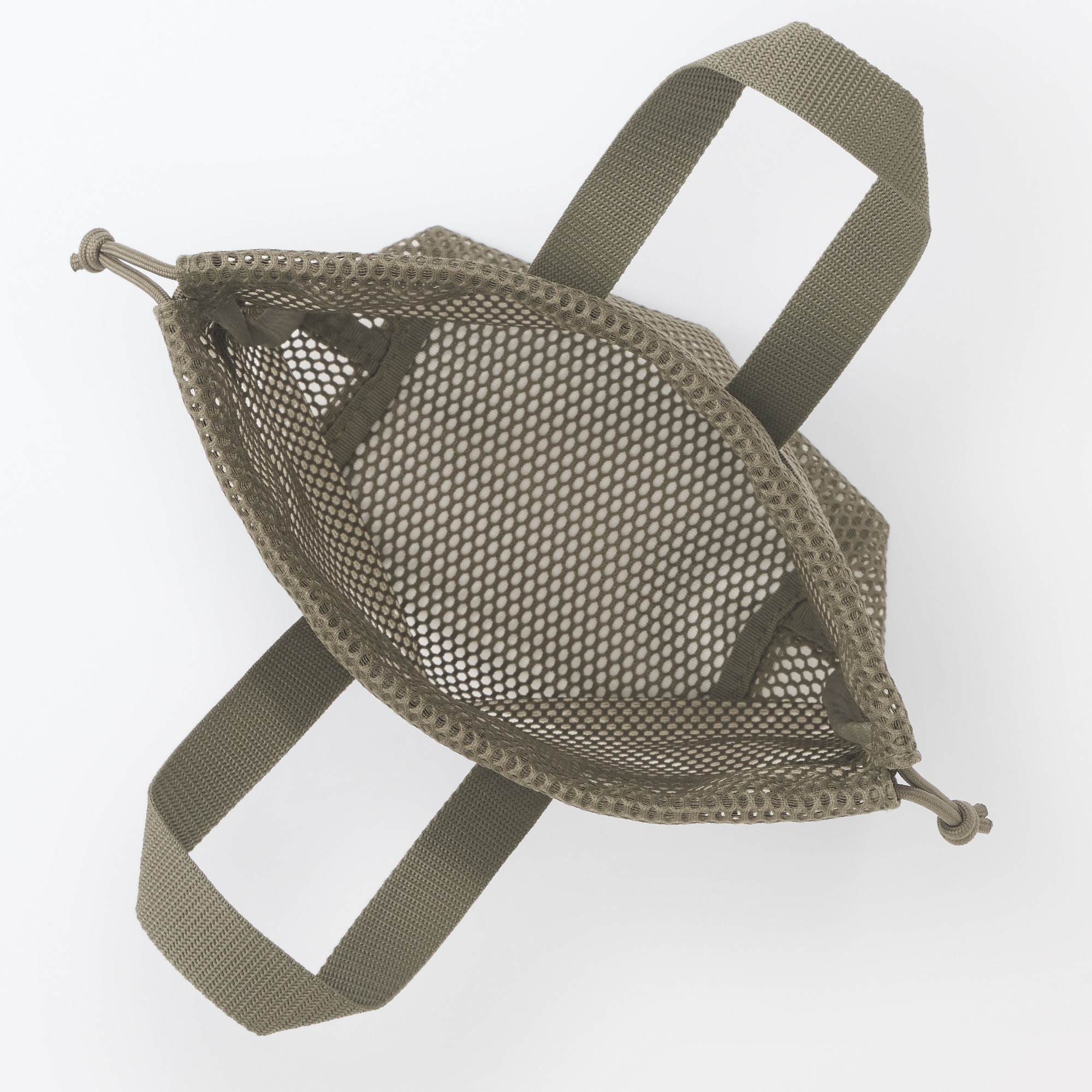 Gusset mesh Drawstring bag with handle
