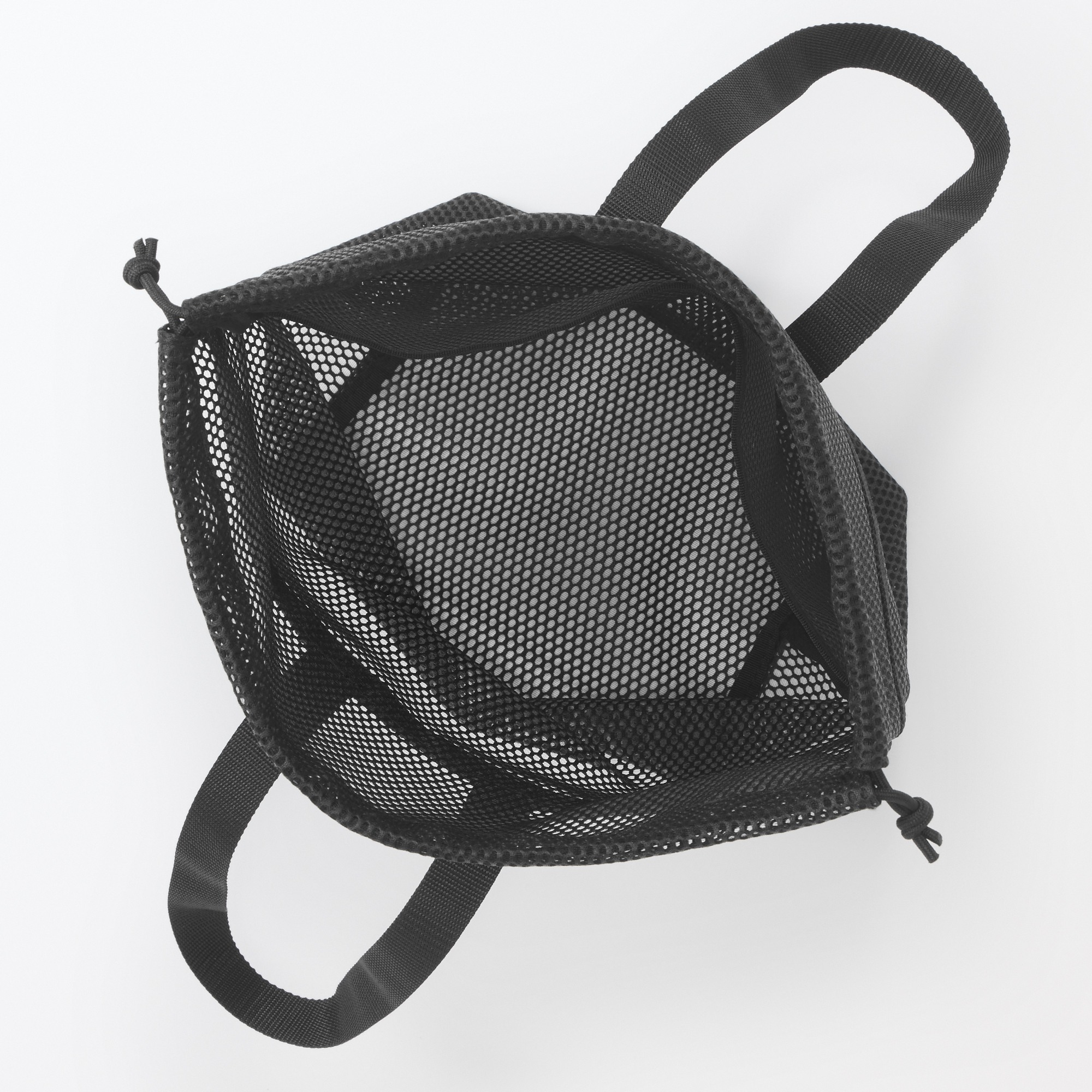Gusset mesh Drawstring bag with handle
