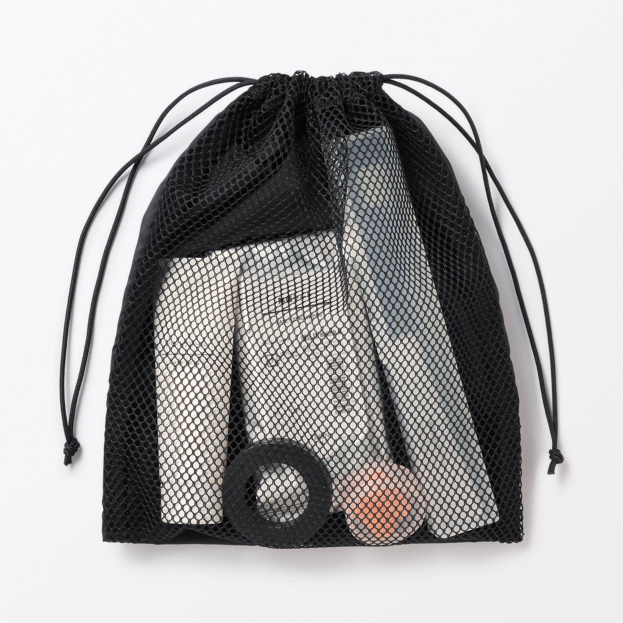 Mesh Drawstring bag Double type