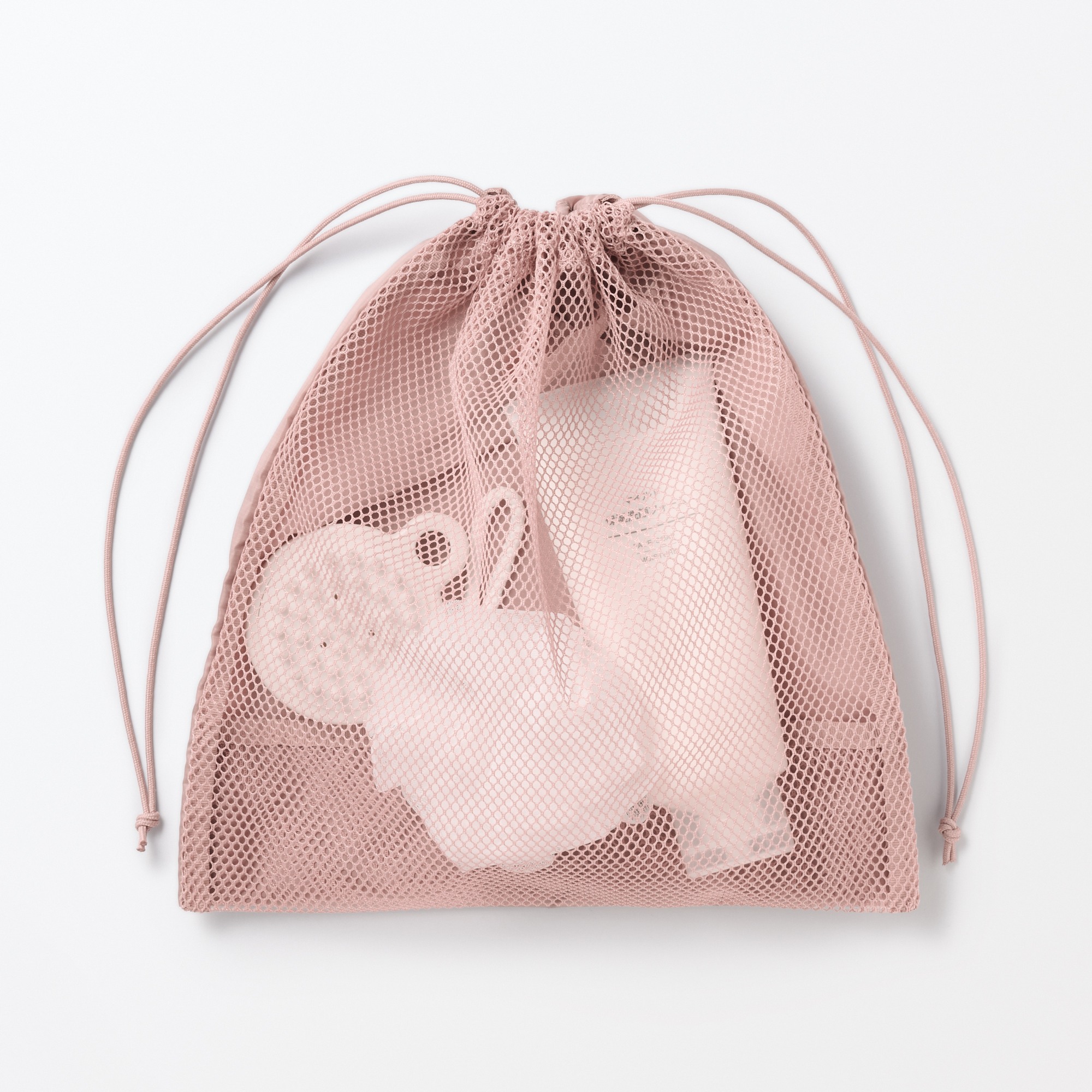 Mesh Drawstring bag Double type