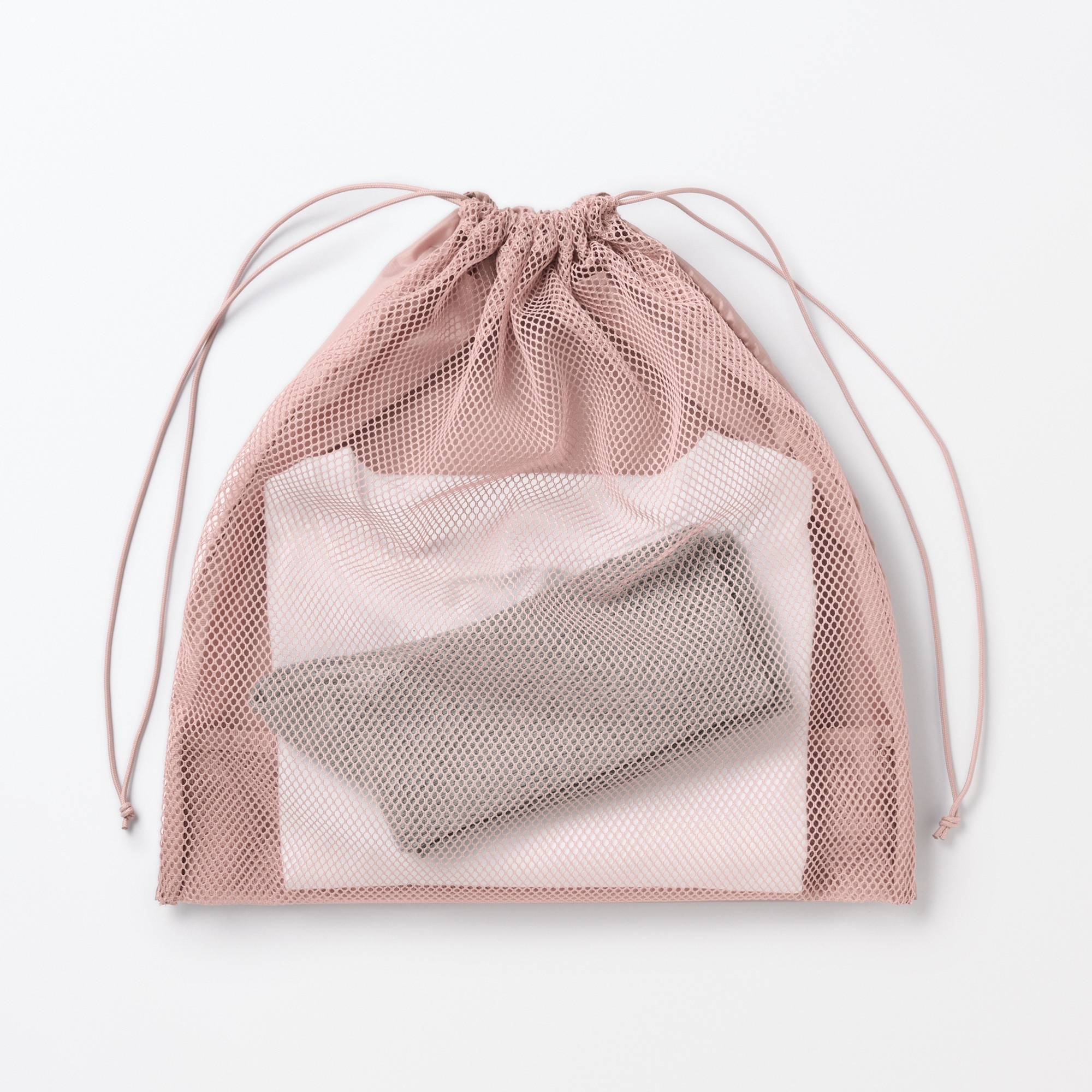Mesh Drawstring bag Double type
