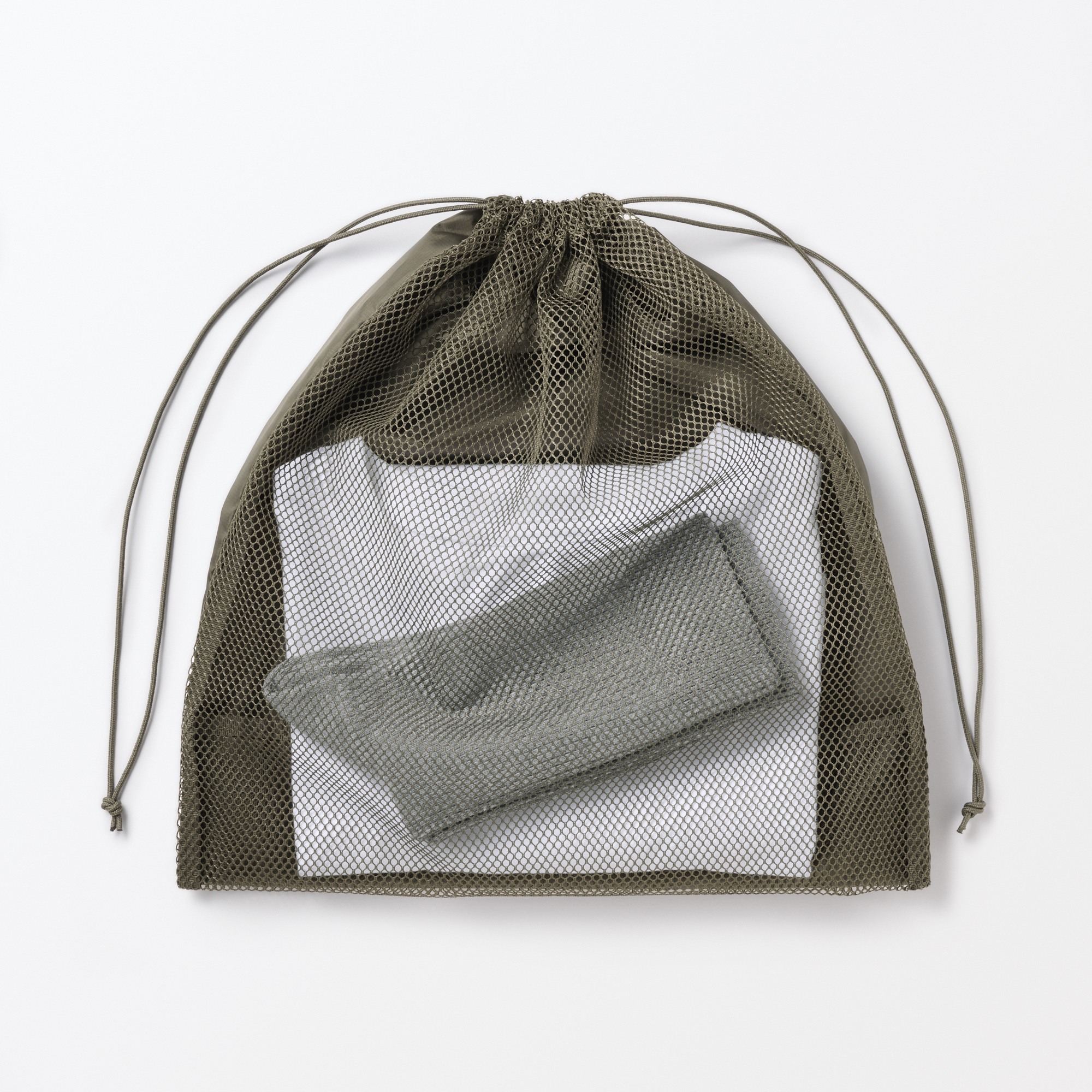 Mesh Drawstring bag Double type