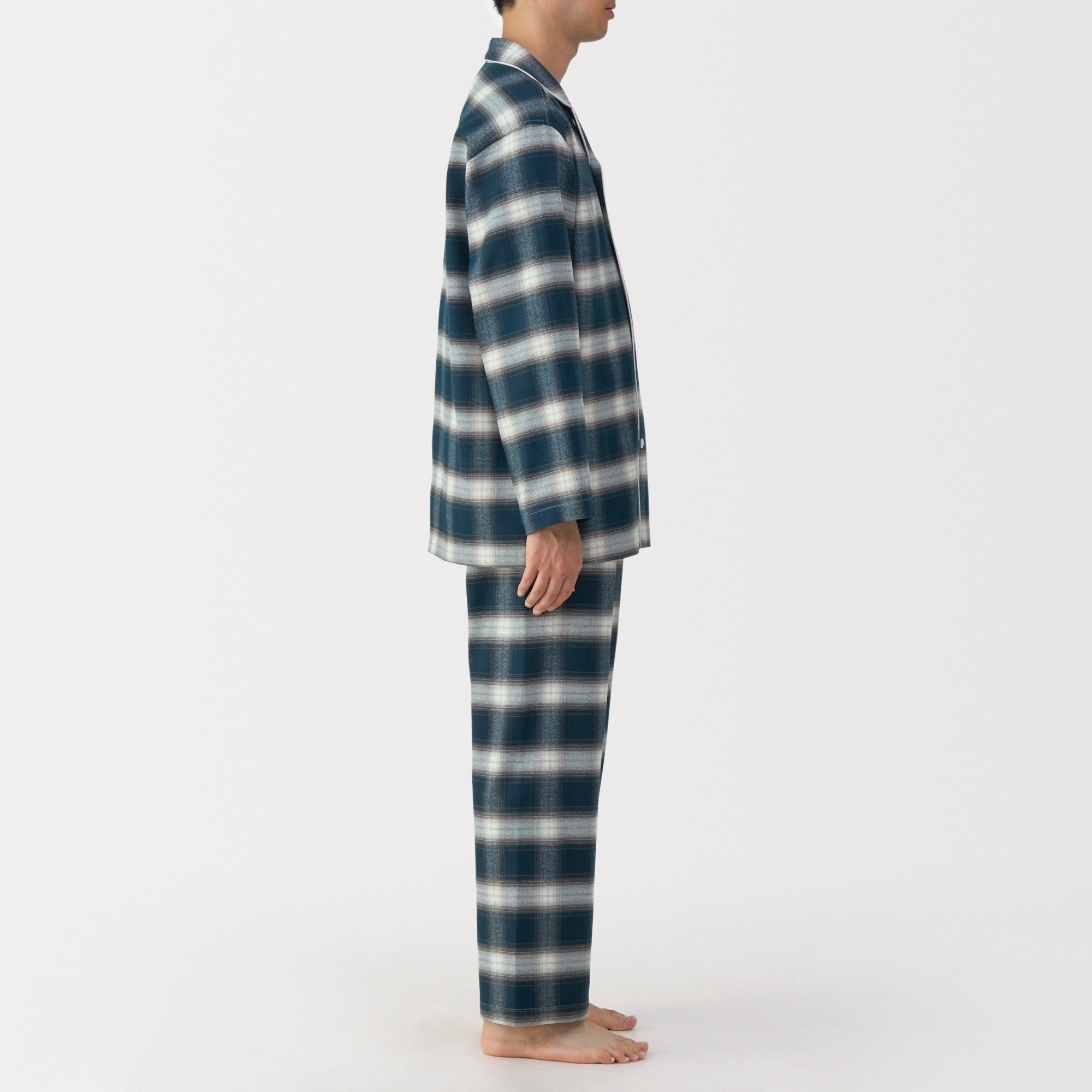 M's Side seamless Flannel L/Slv pajamas