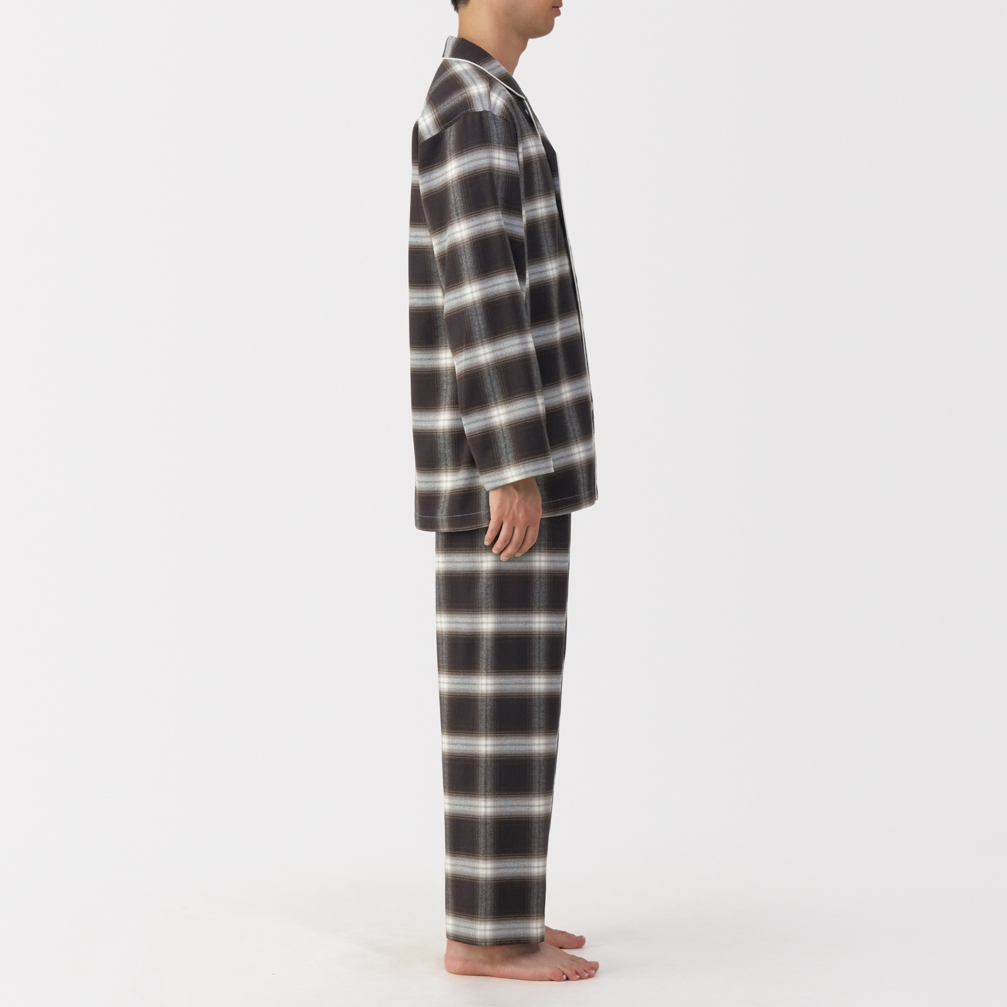 M's Side seamless Flannel L/Slv pajamas