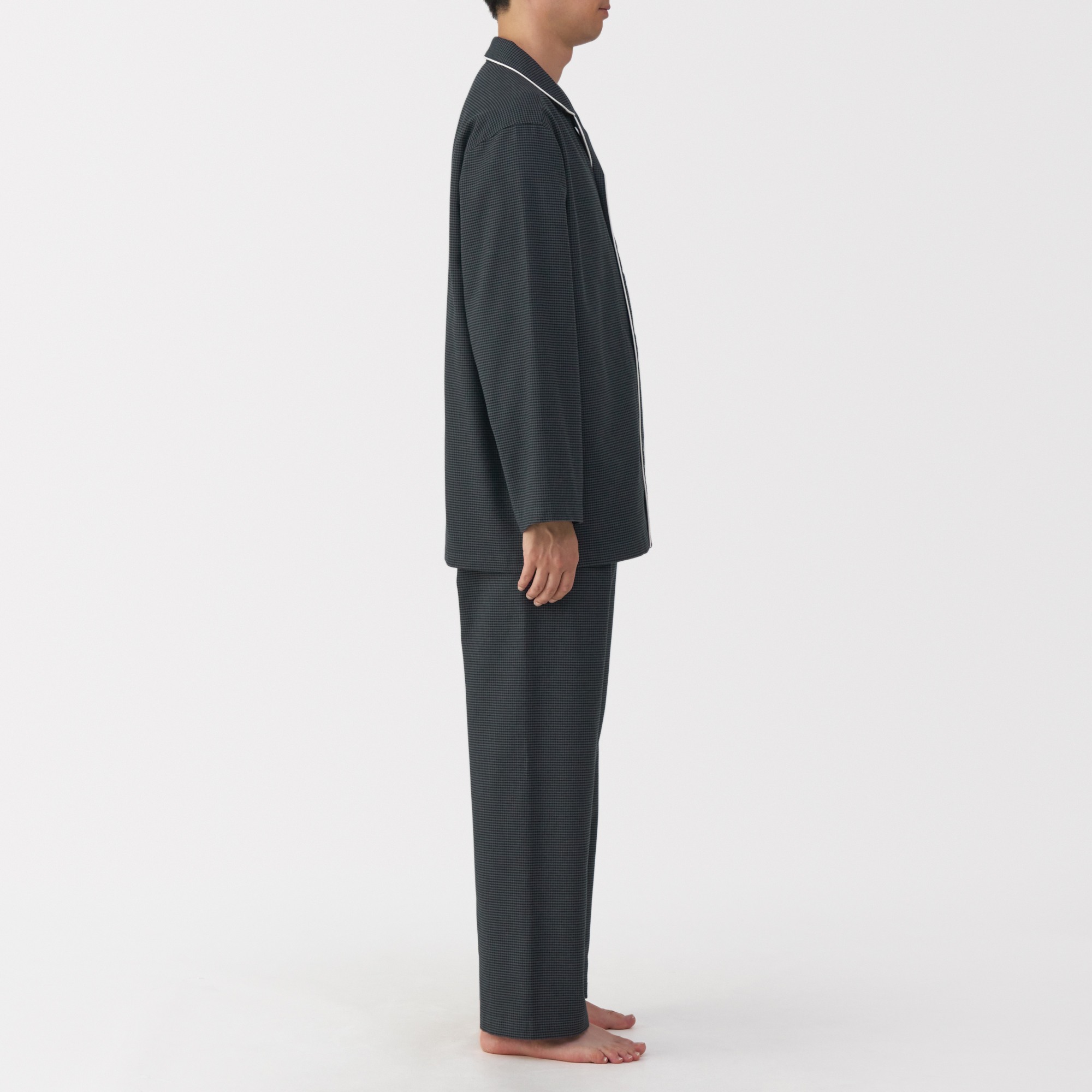 M's Side seamless Flannel L/Slv pajamas