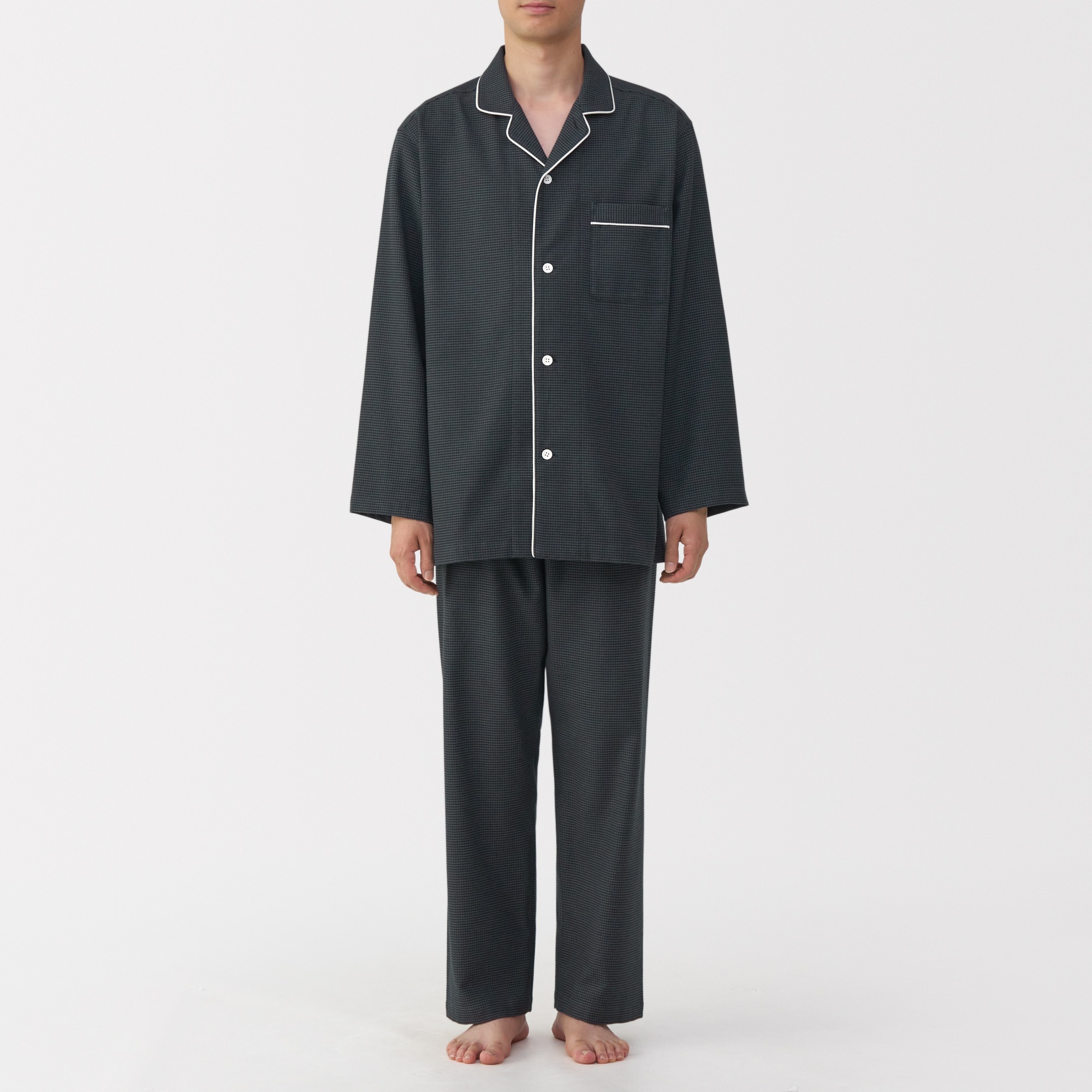 M's Side seamless Flannel L/Slv pajamas