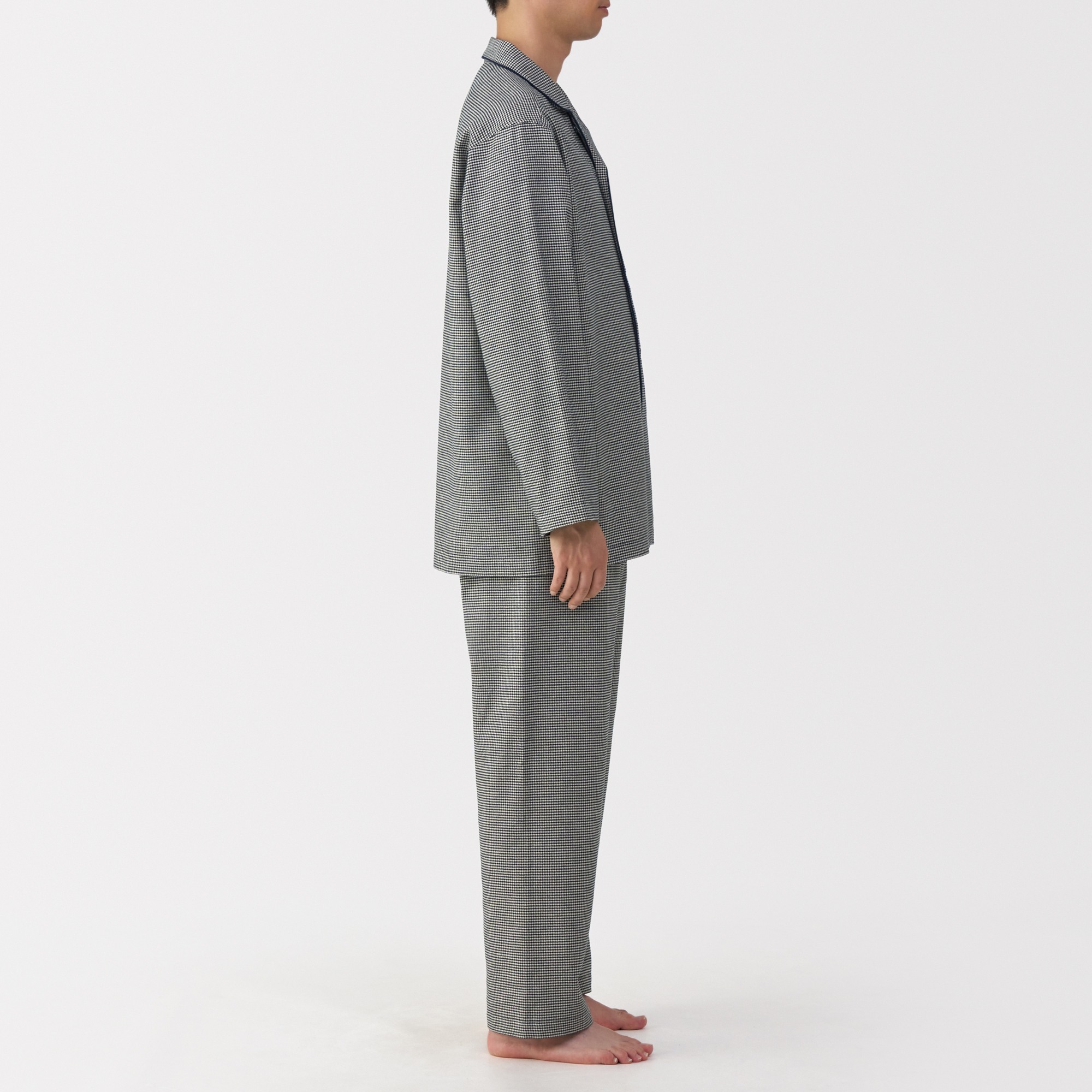 M's Side seamless Flannel L/Slv pajamas