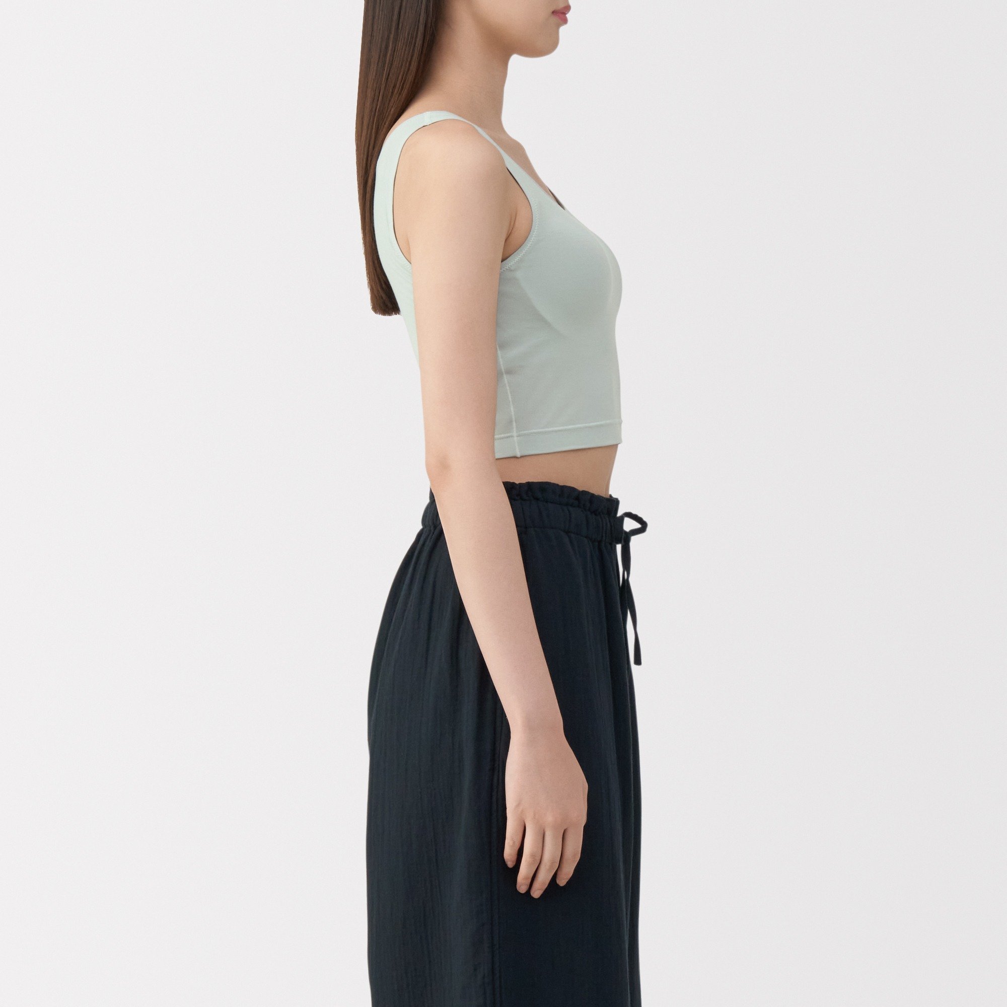 MUJI | W's Lyocell blended half bra tank top(OS)