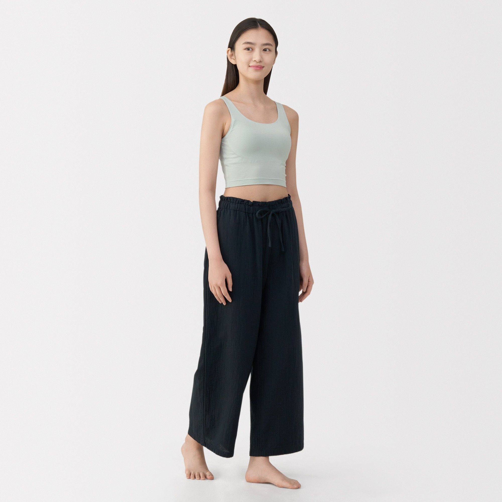 MUJI | W's Lyocell blended half bra tank top(OS)