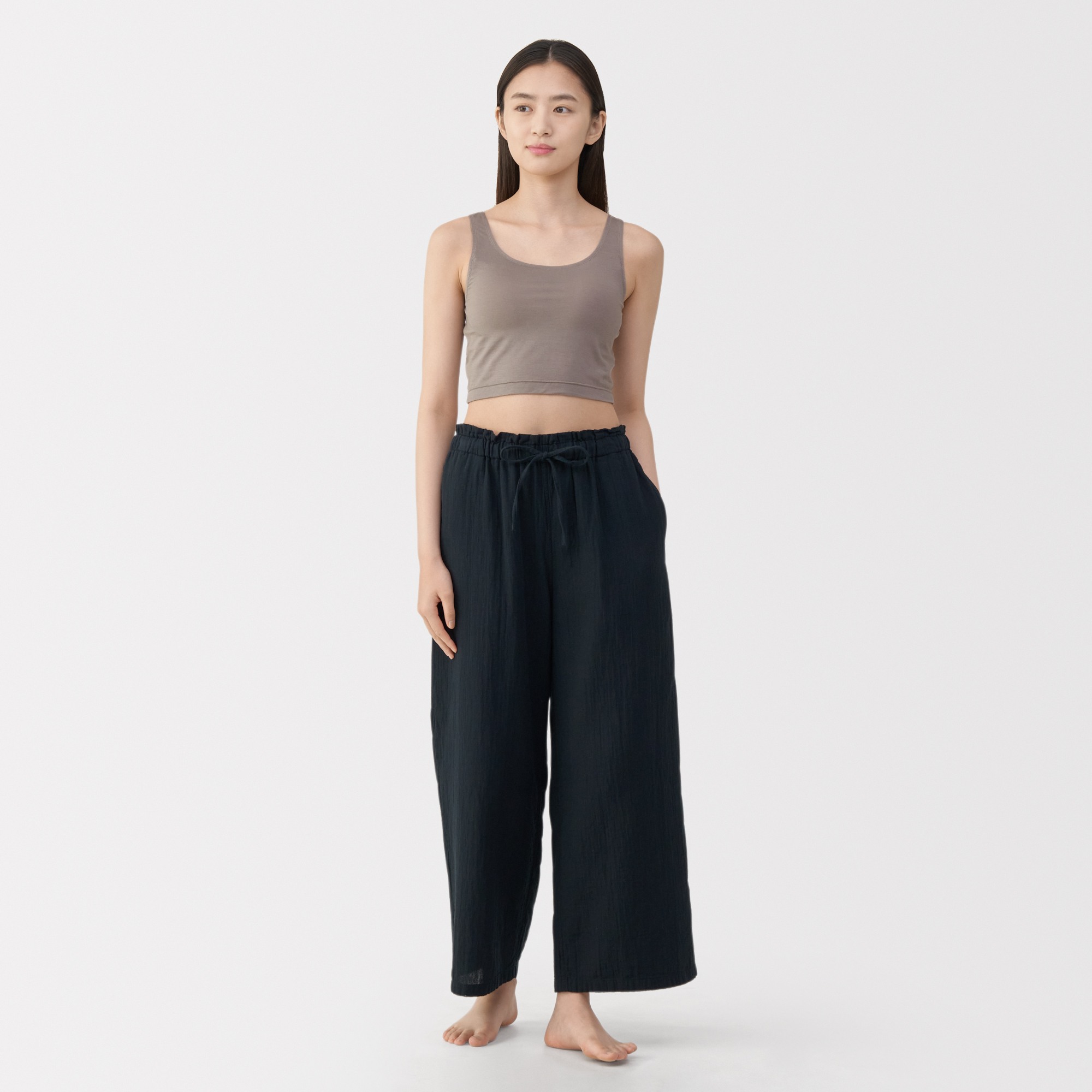 W's Lyocell blended half bra tank top(OS)