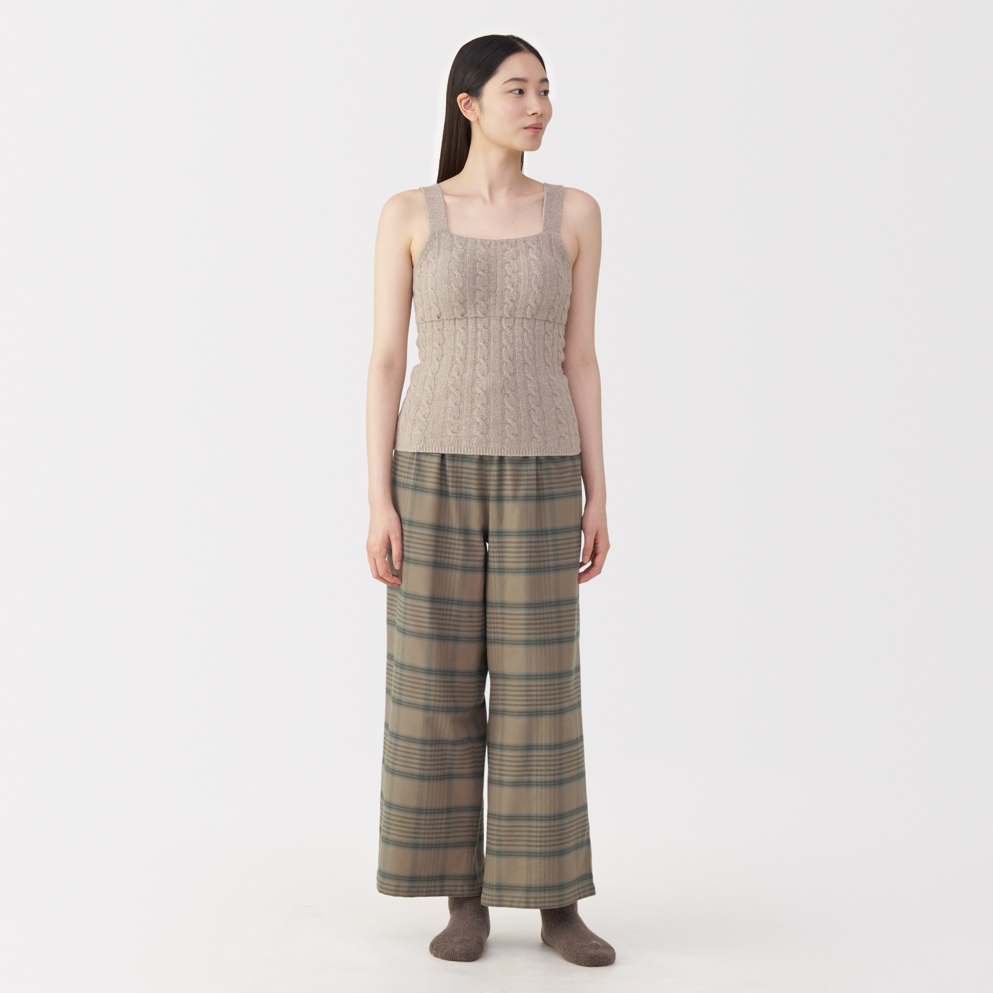 W's flannel long pants