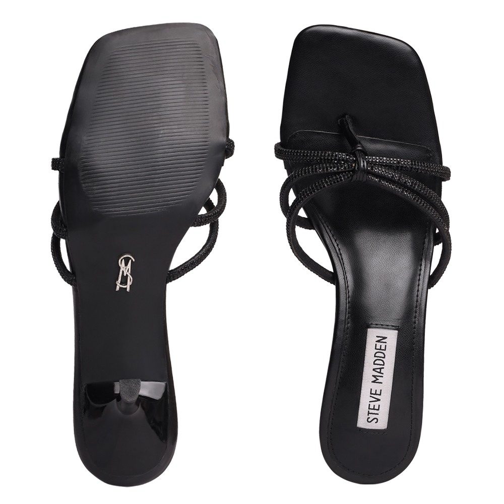 Aziza-In Black Heels Sandals