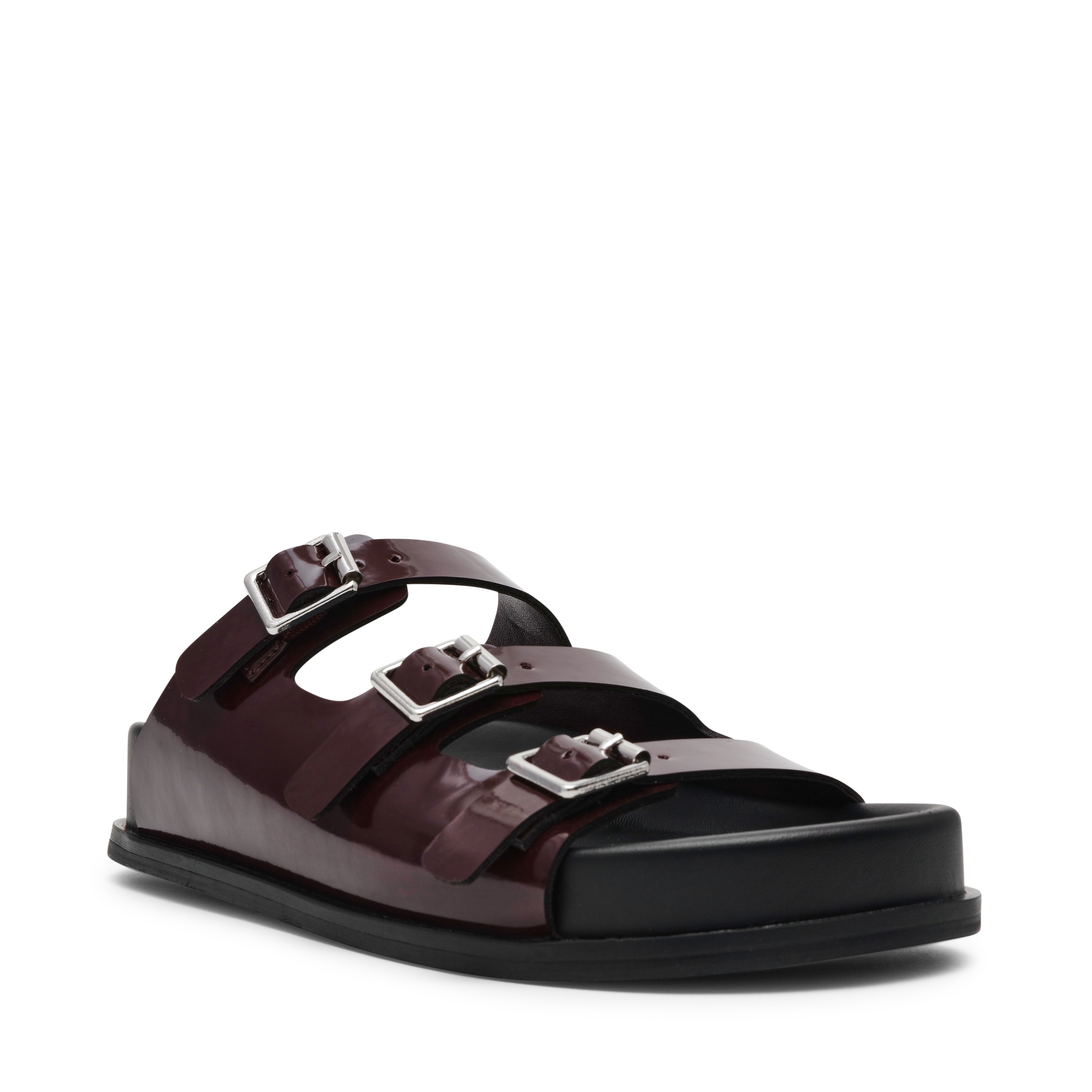 Easy-Peazy-In Dark Cherry Flat Sandals