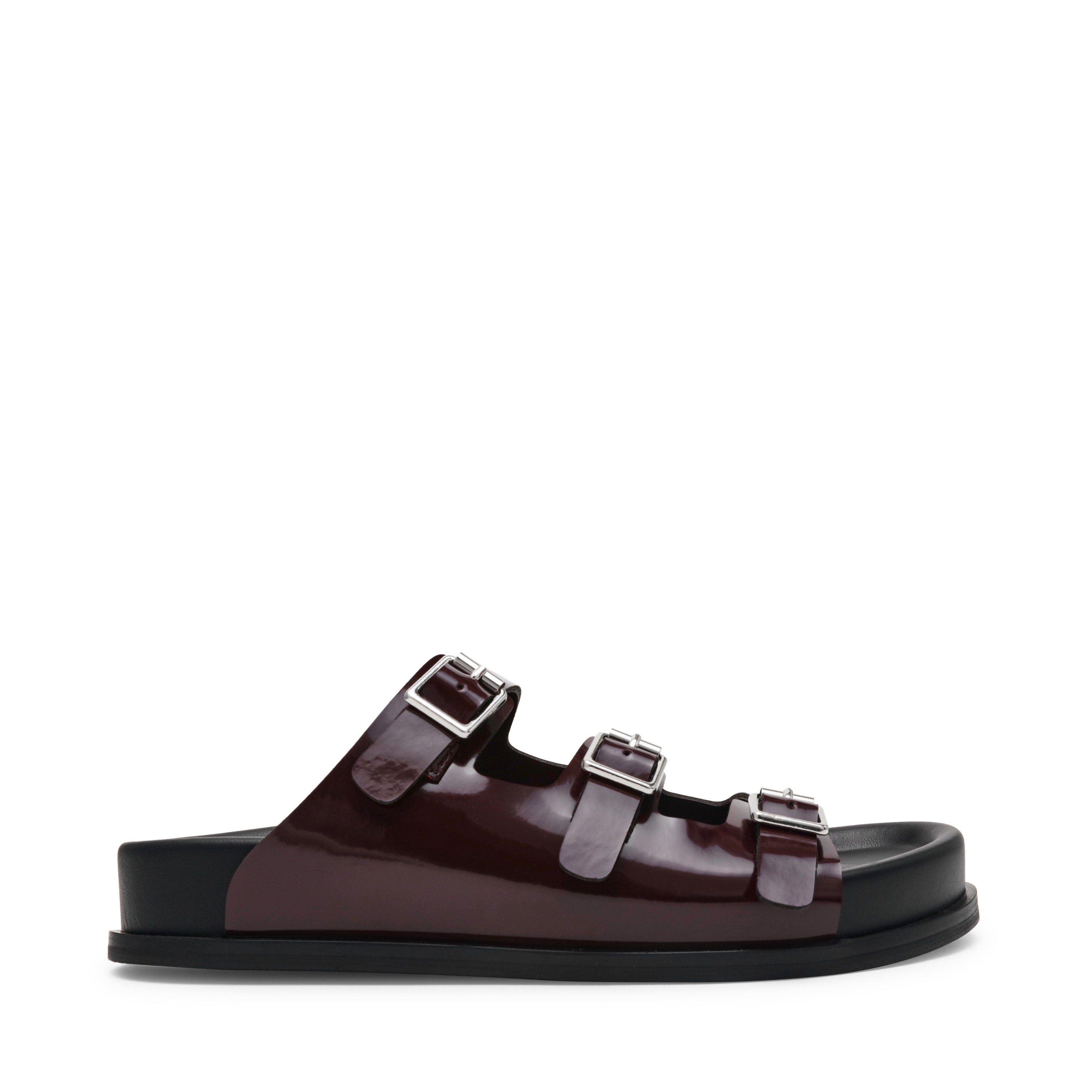Easy-Peazy-In Dark Cherry Flat Sandals