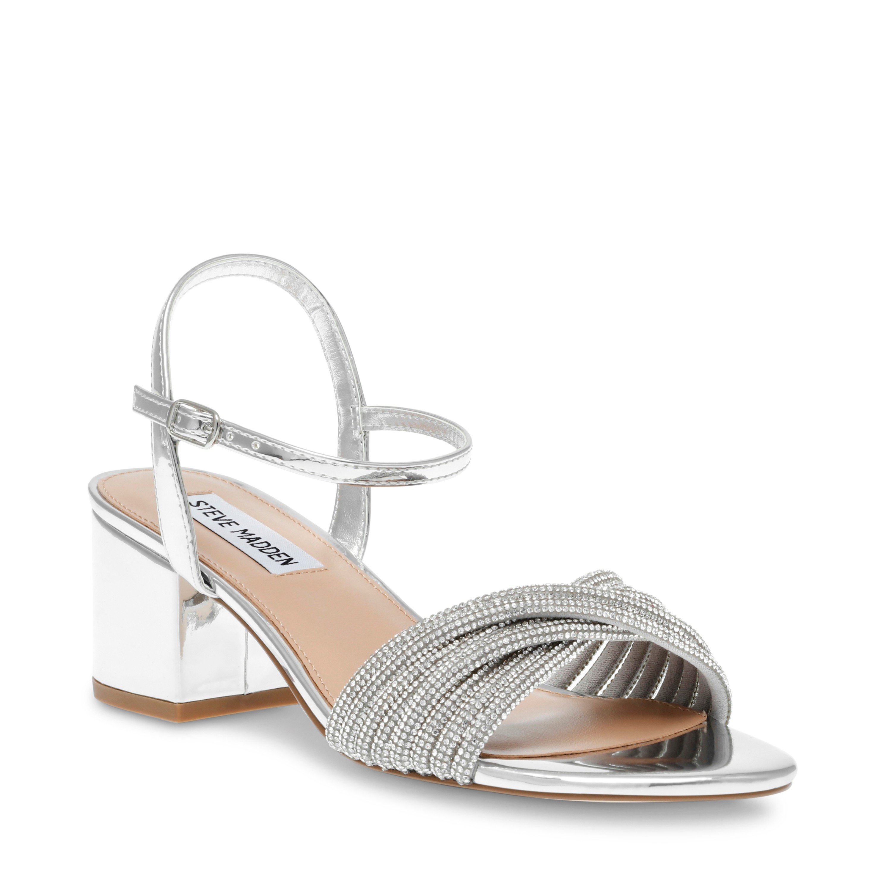 Ismeria-In Silver Heeled Sandal