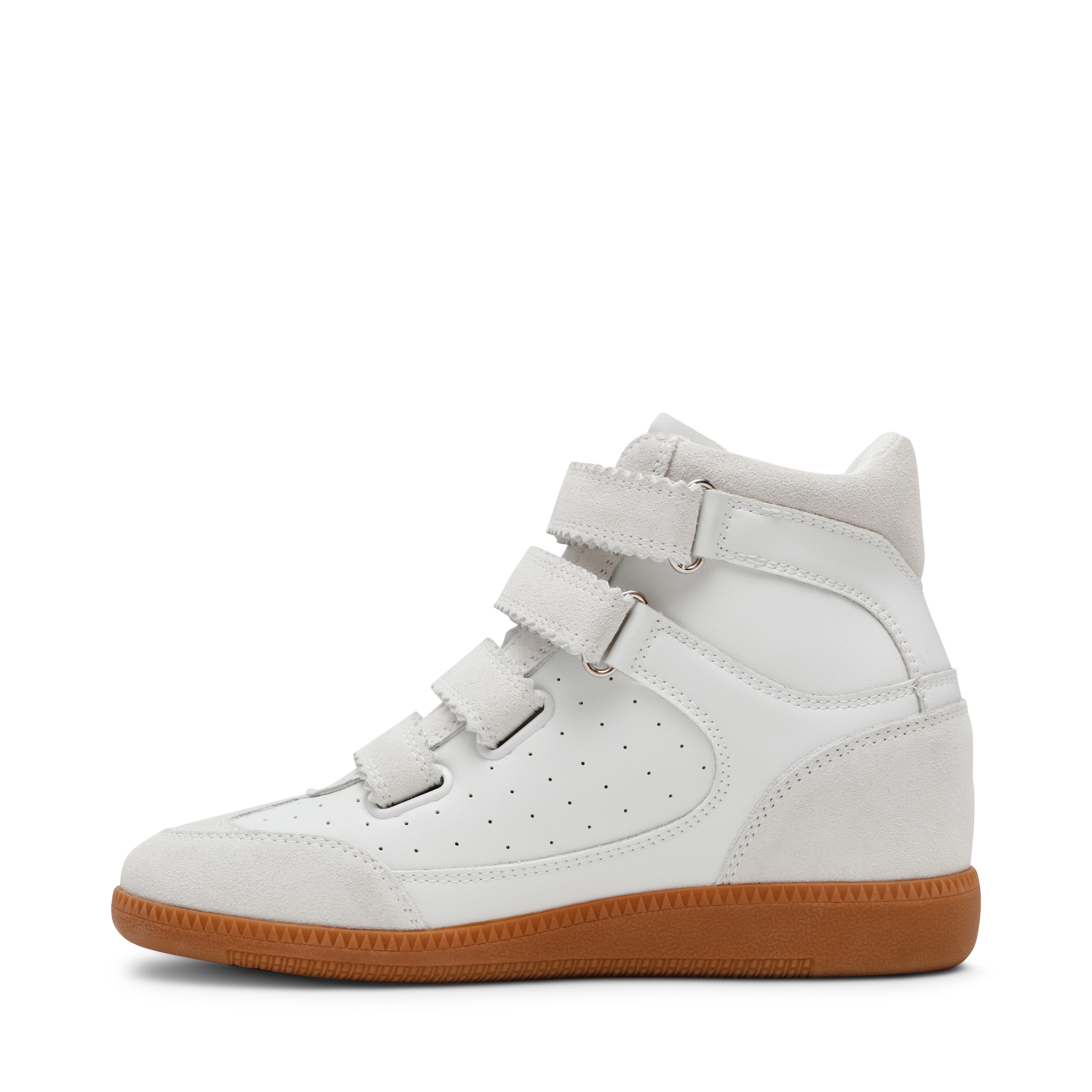 Mustang-In White Suede Sneakers