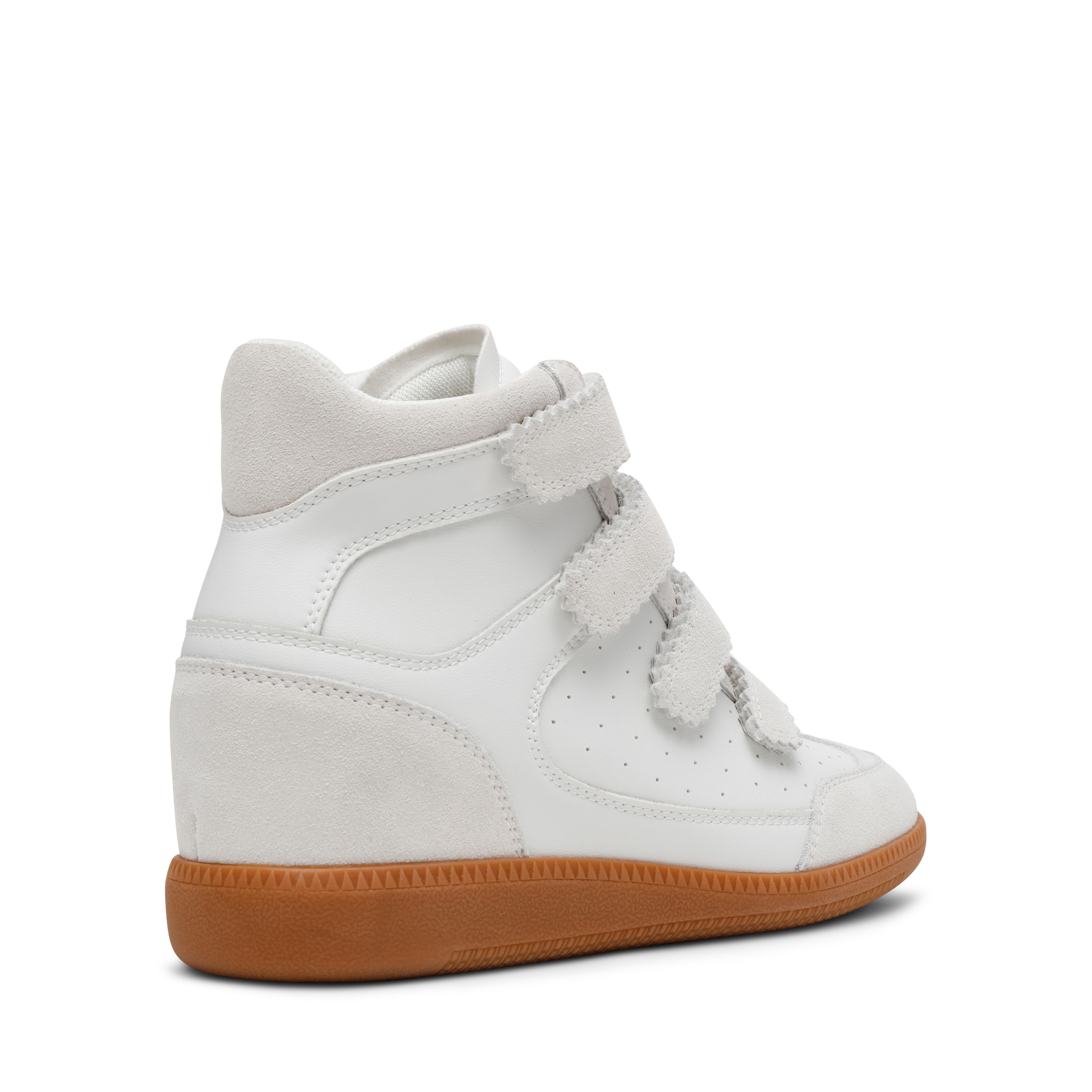 Mustang-In White Suede Sneakers