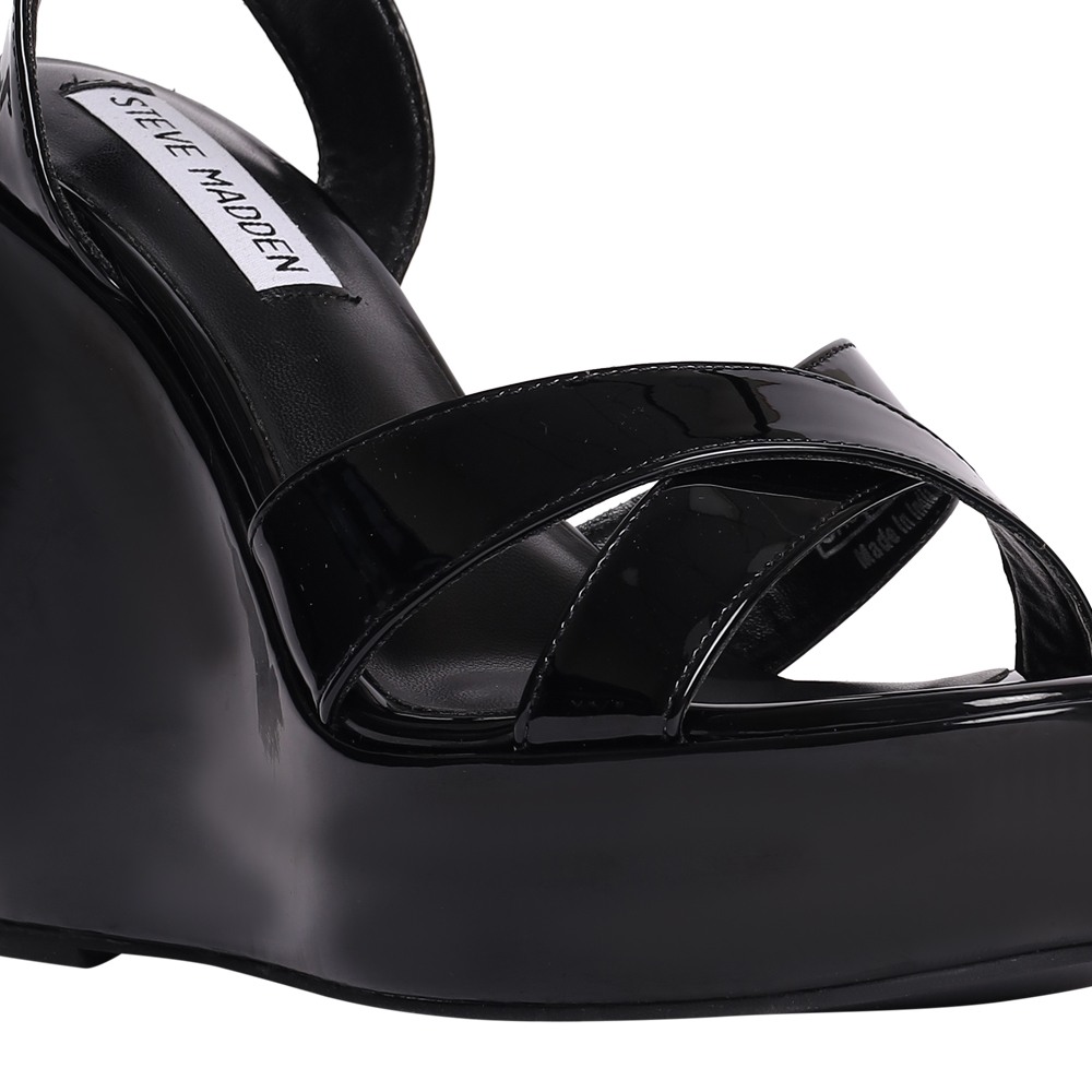 Pinnacle-In Black Patent Wedge